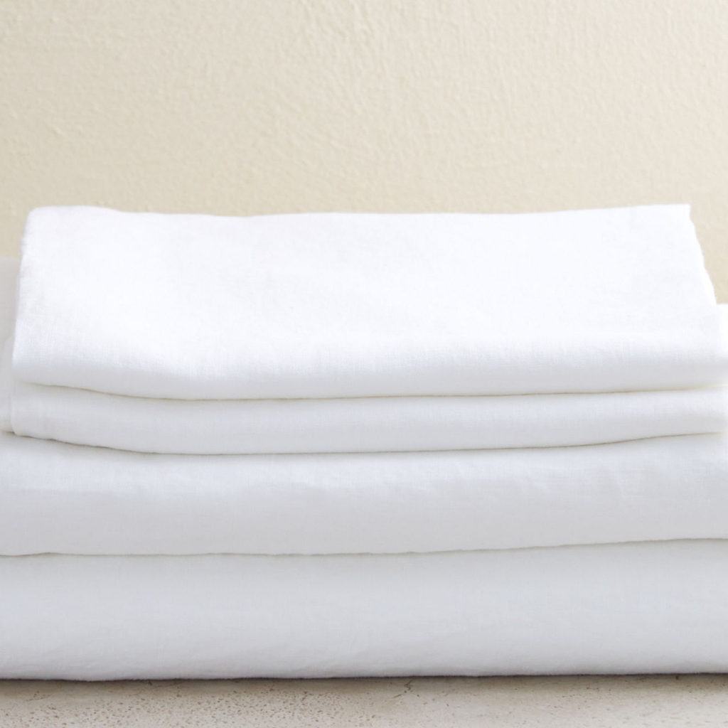 Linen Social White Linen Bed Sheets