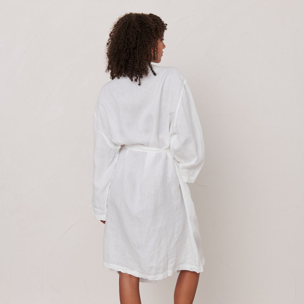 White Linen Robe