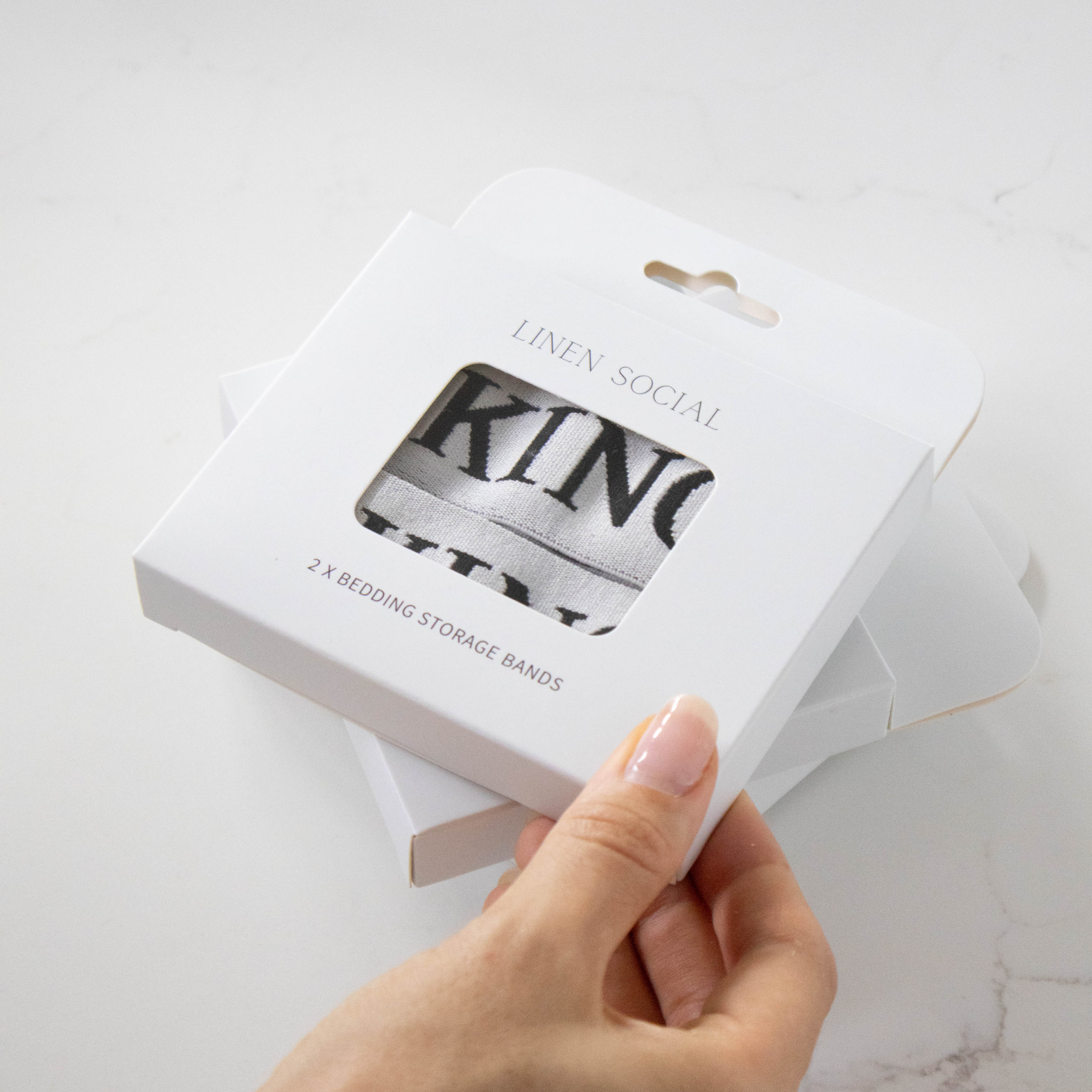 🎁 Linen Bedding Organiser Storage Bands - Set of 2 (100% off)