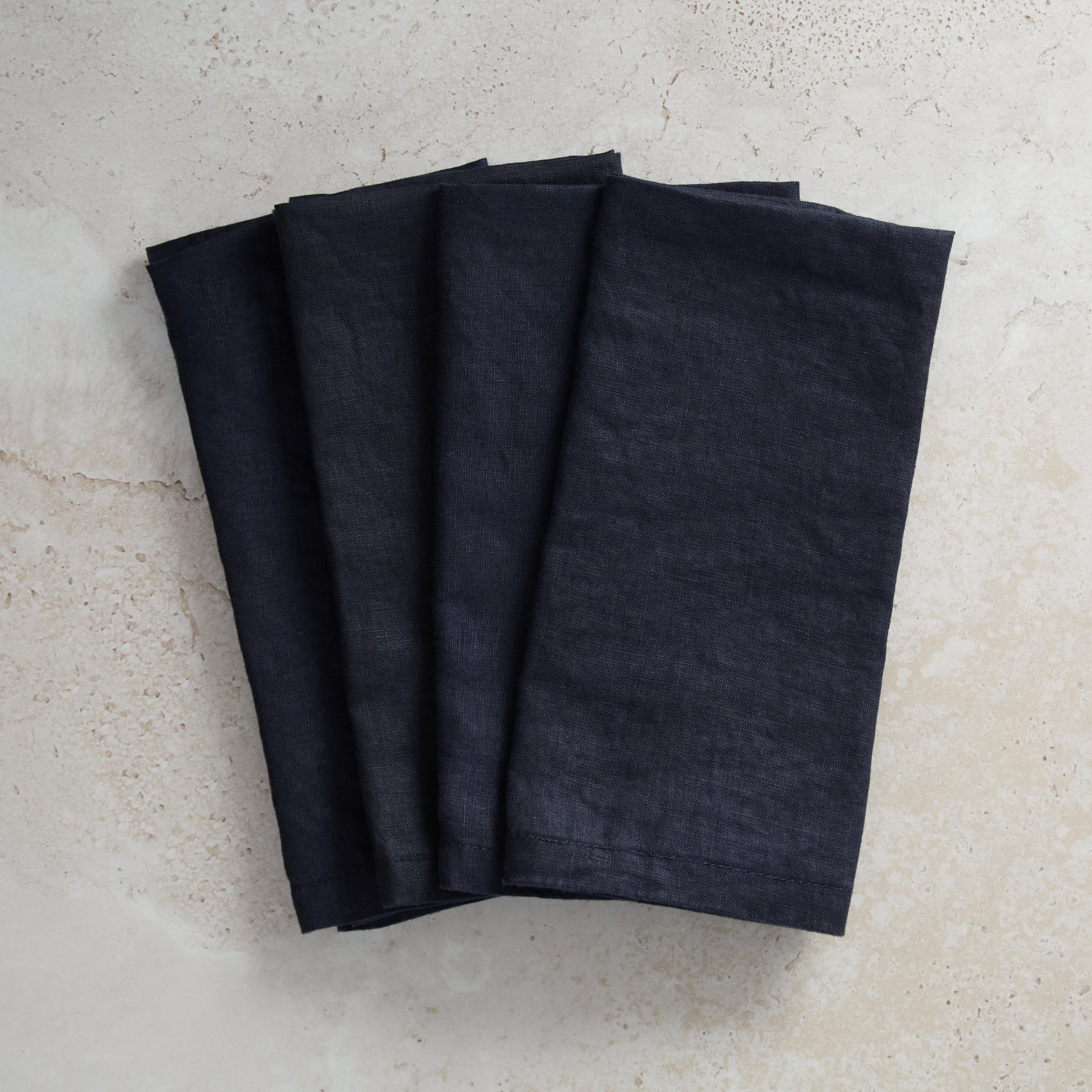 Black Origami Linen Napkin