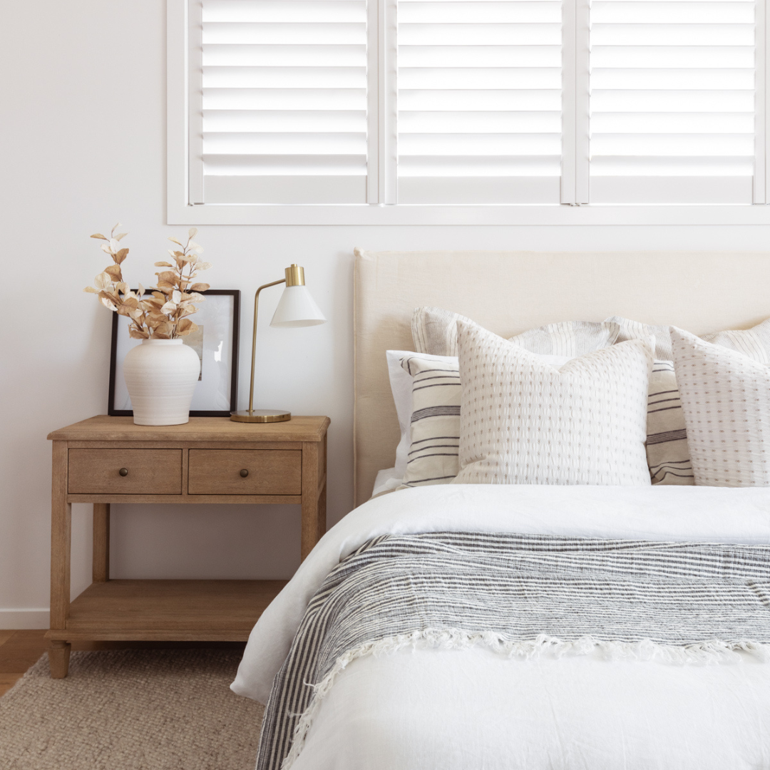 Blue Striped Linen Throw Blanket