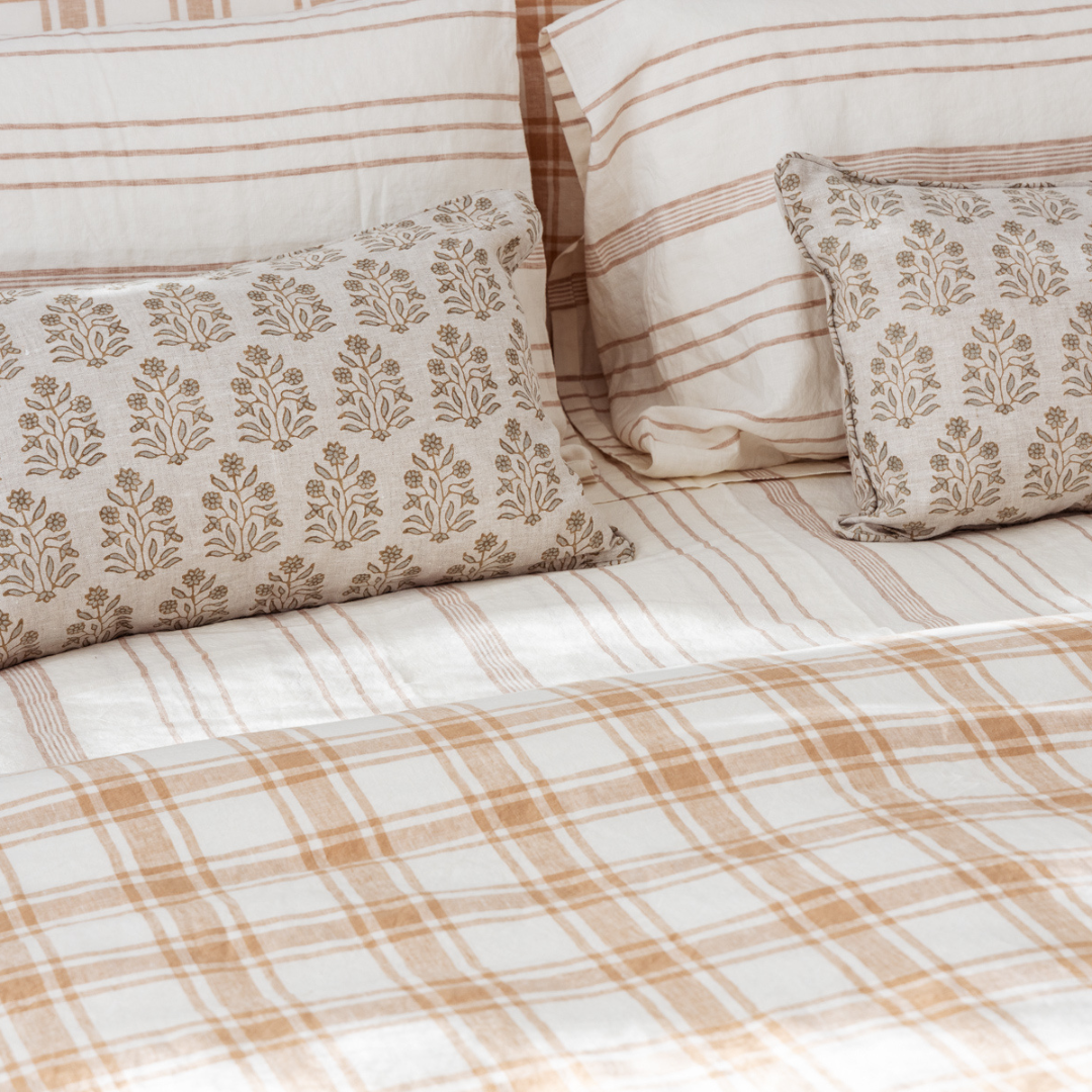 Sienna Amalfi Striped Flat Sheet