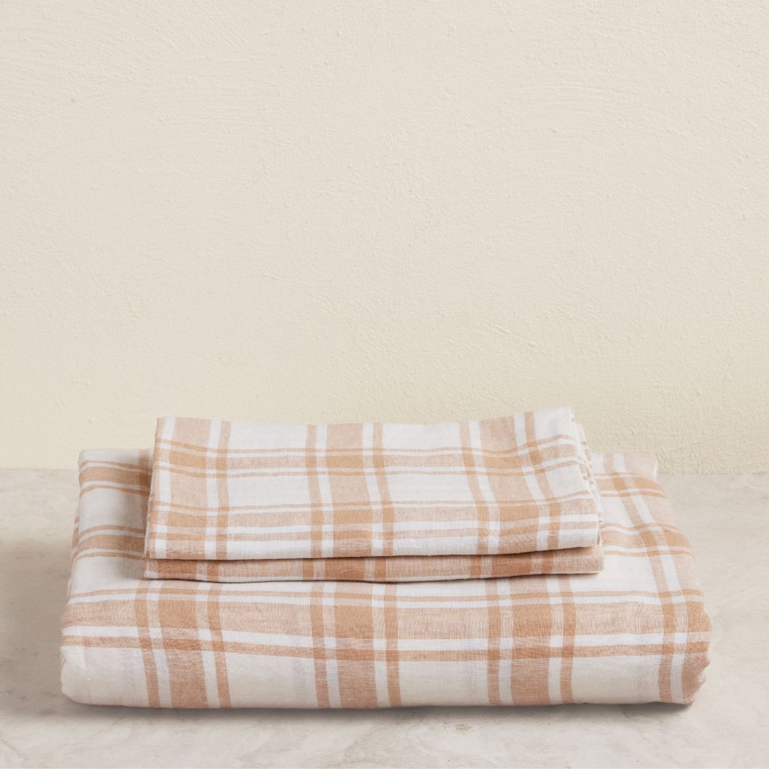 Cinnamon Country Plaid Duvet Set