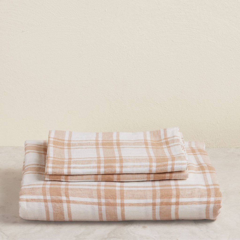 Cinnamon Country Plaid Duvet Set