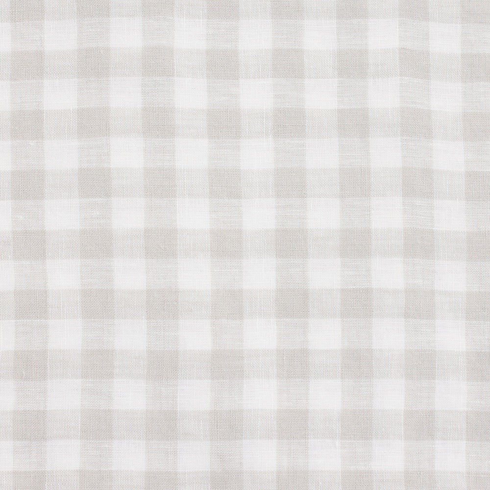 Dove Grey Gingham Linen Picnic Blanket