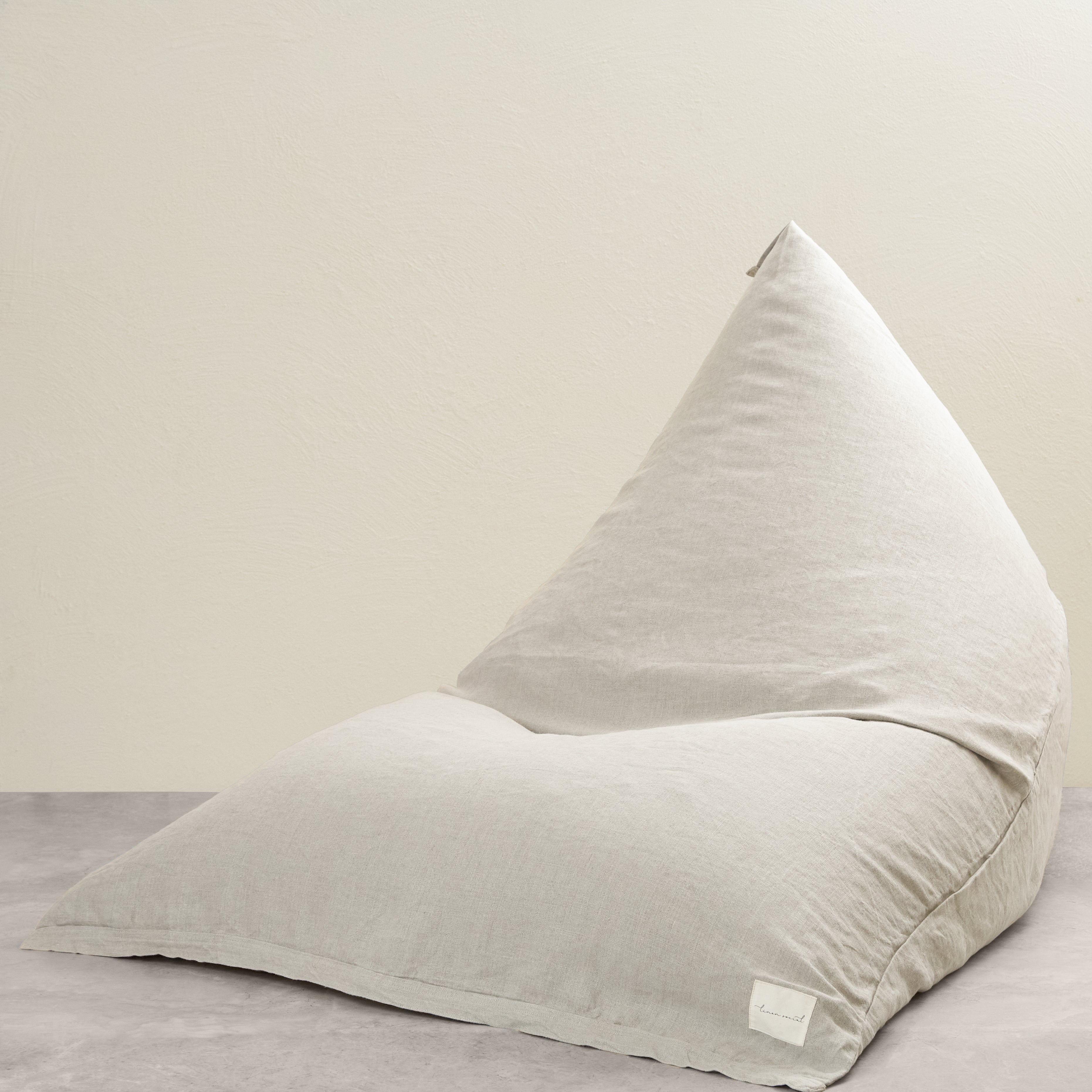 Dove Grey Linen Bean Bag