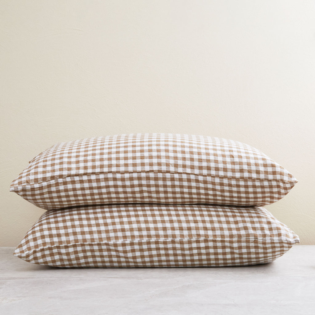 Coco Gingham King Linen Pillowcase (Set of 2)
