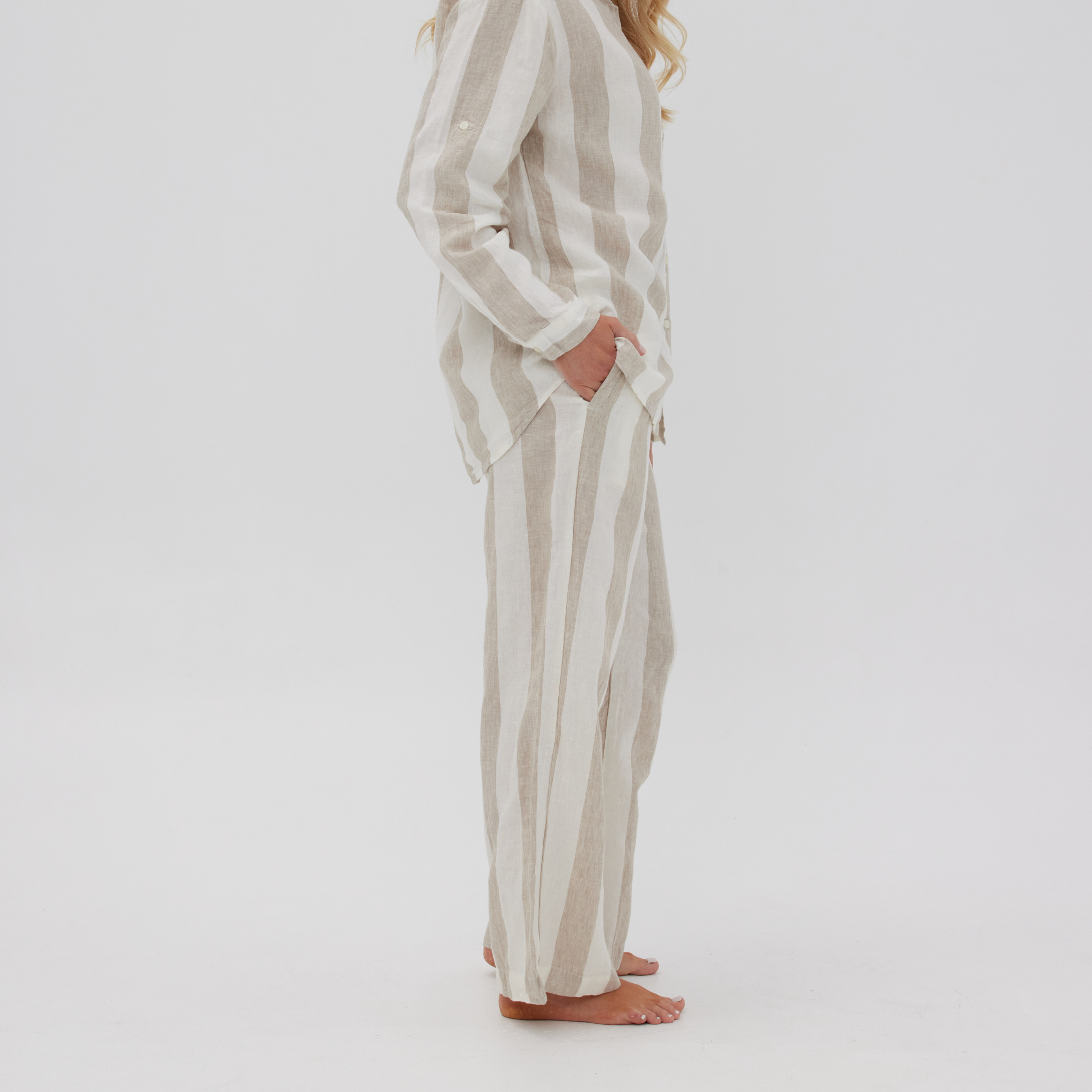 Striped Linen PJ Pants