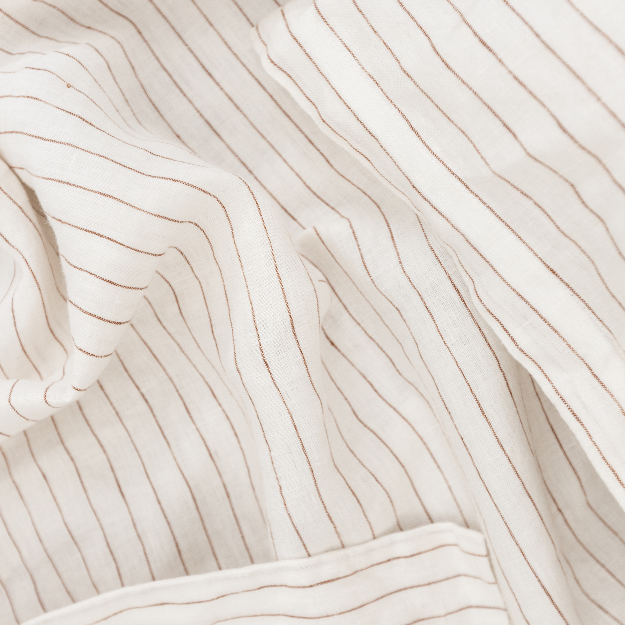 Sandalwood Pencil Striped Fitted Sheet