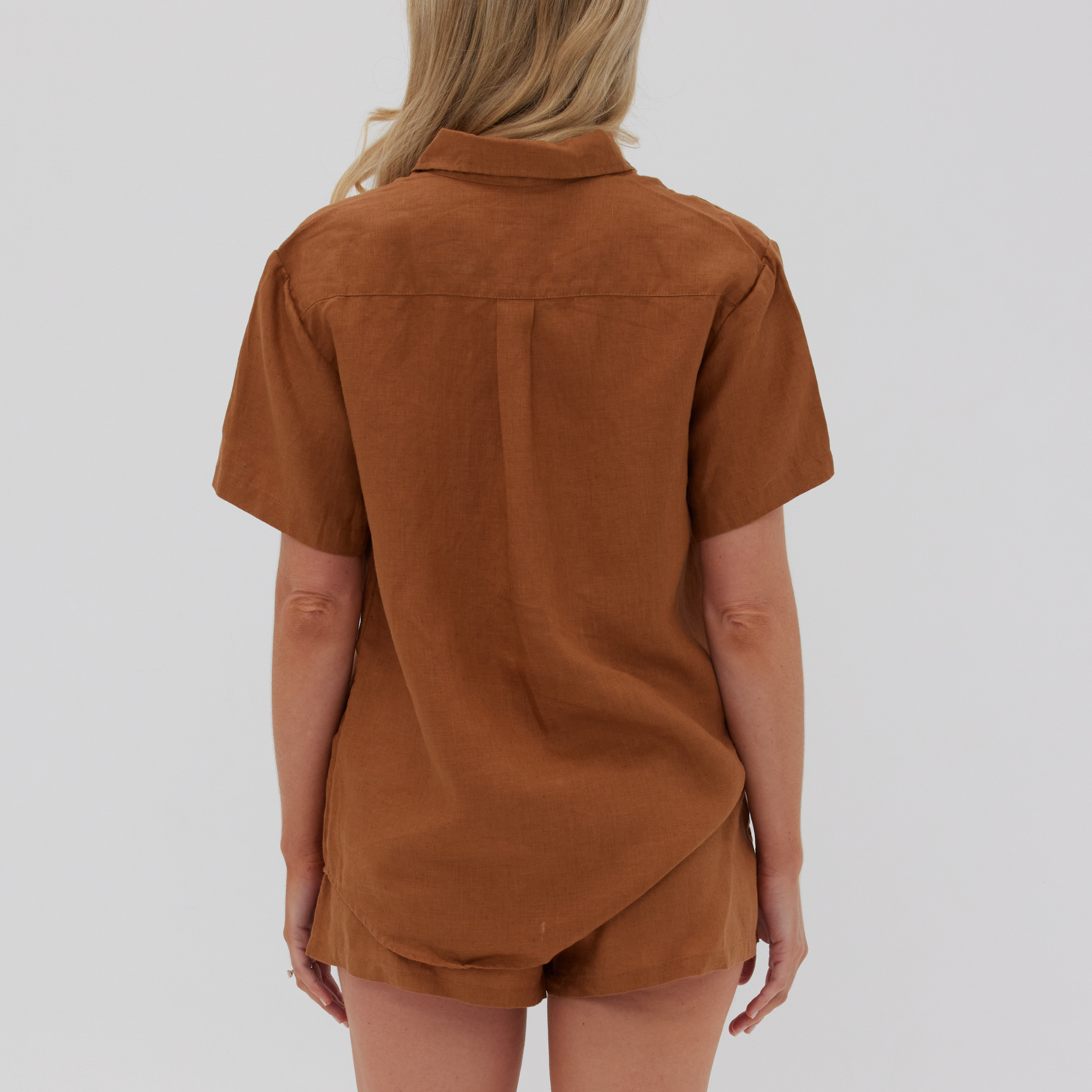 Toffee Linen Womens Set
