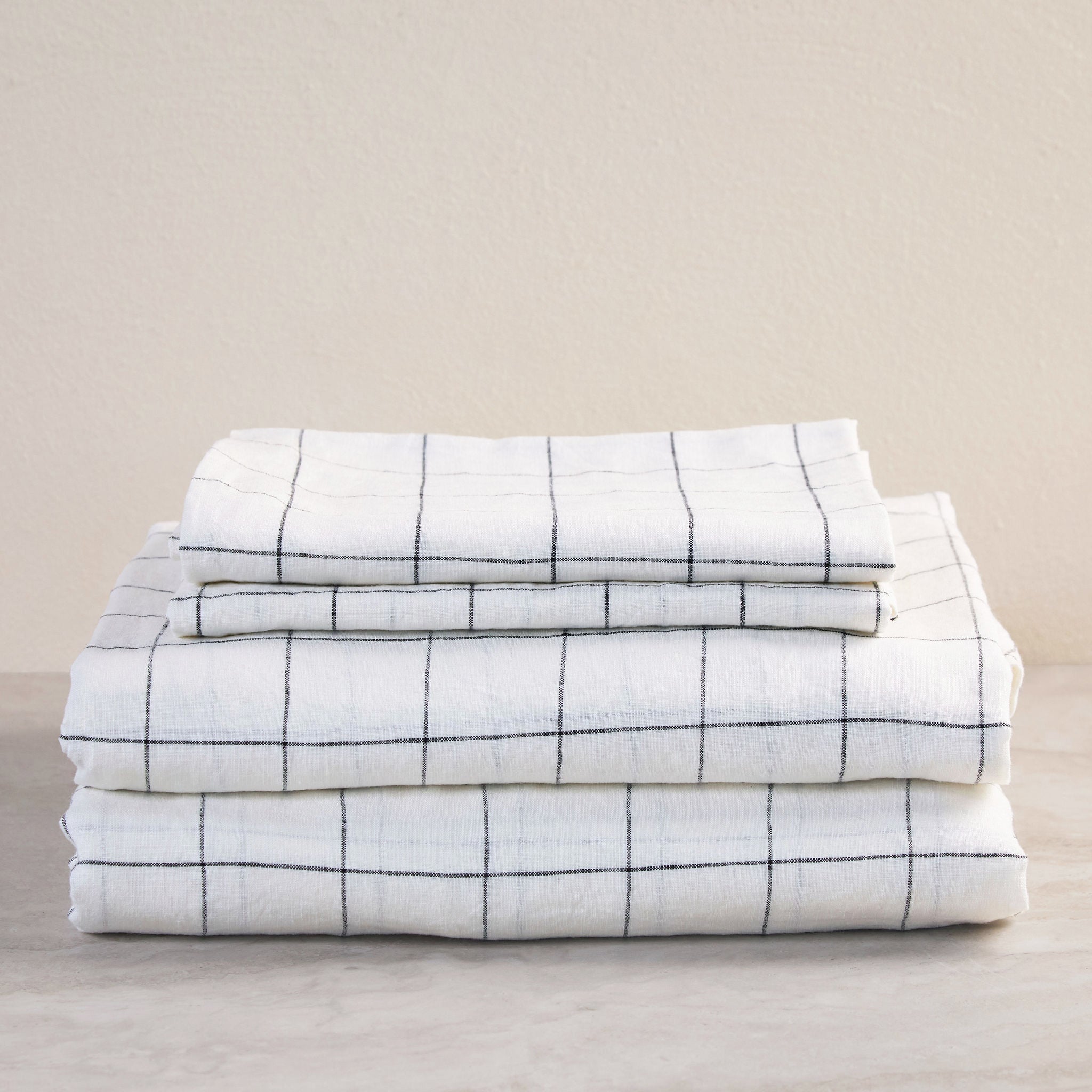 Charcoal Grid Sheet Set