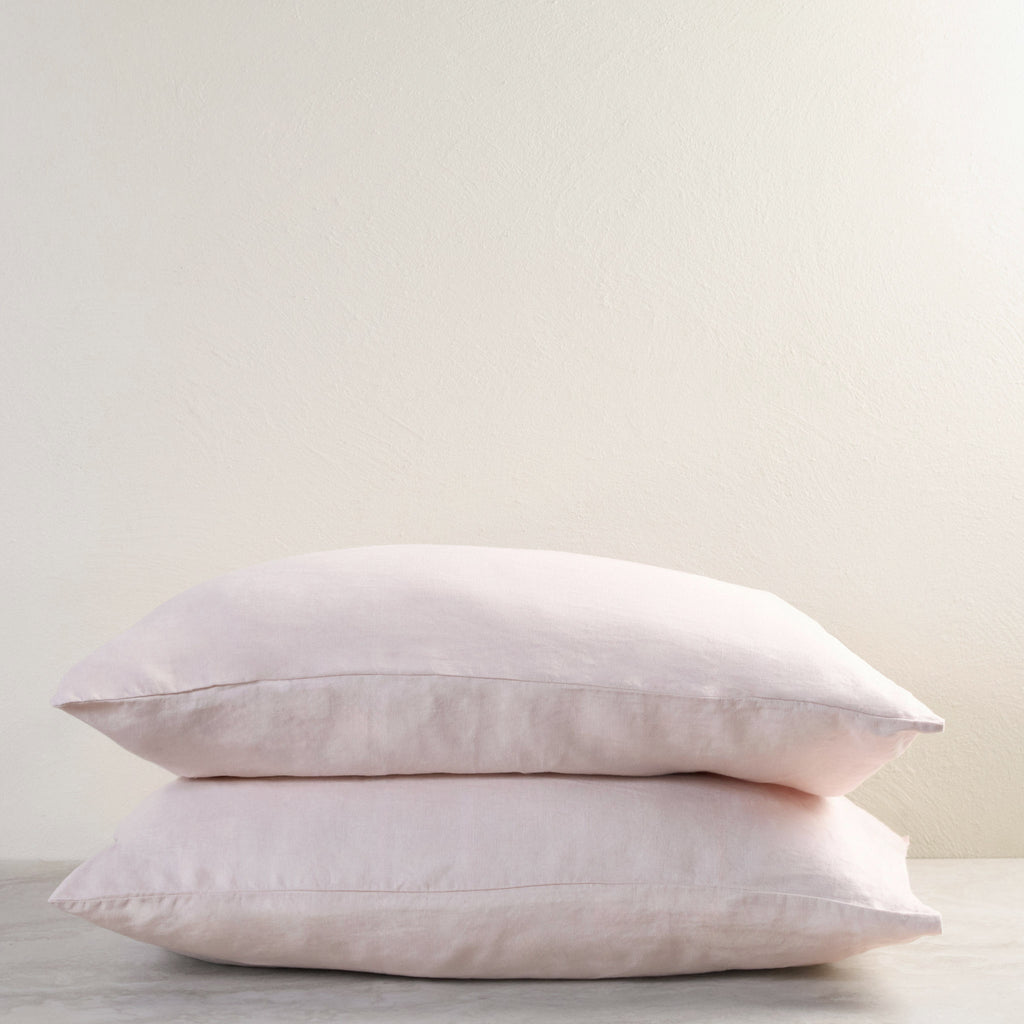 Blush Standard Linen Pillowcase