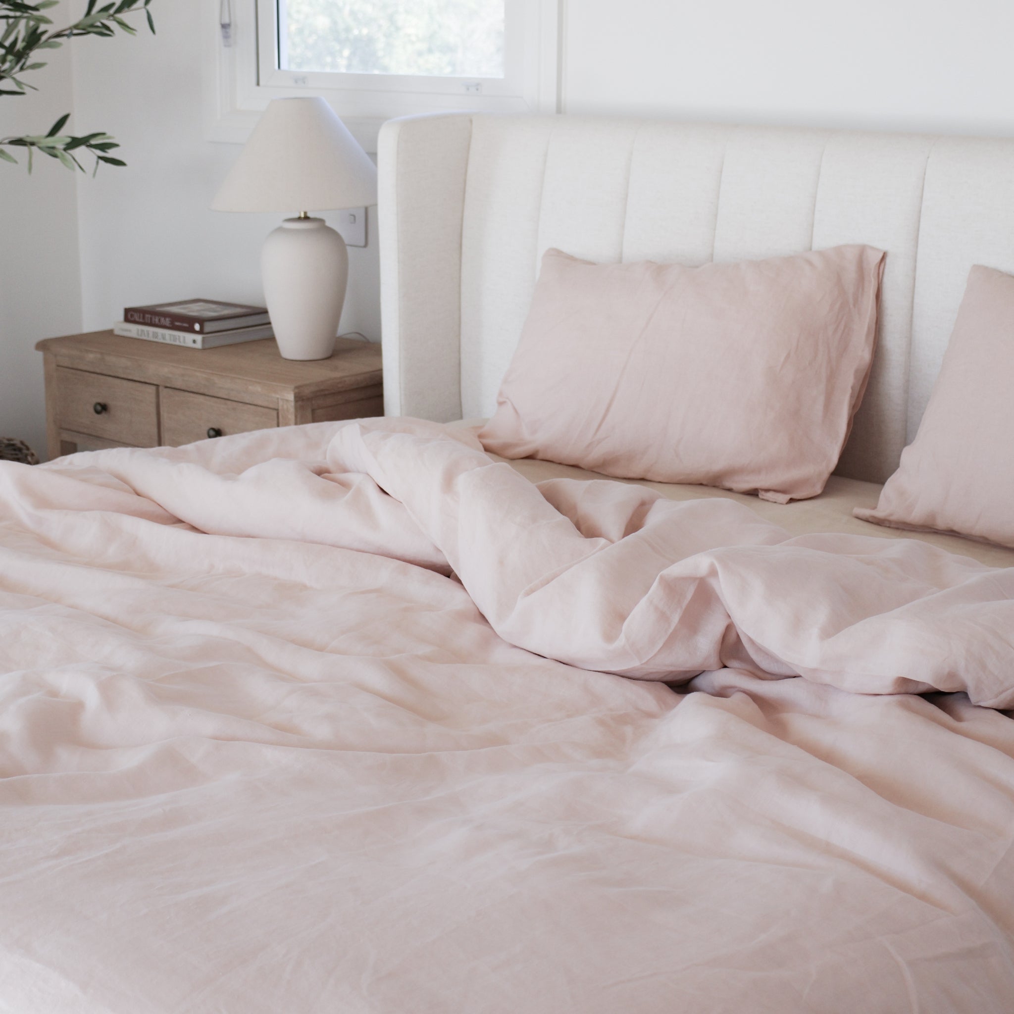Linen Social Blush Bedding