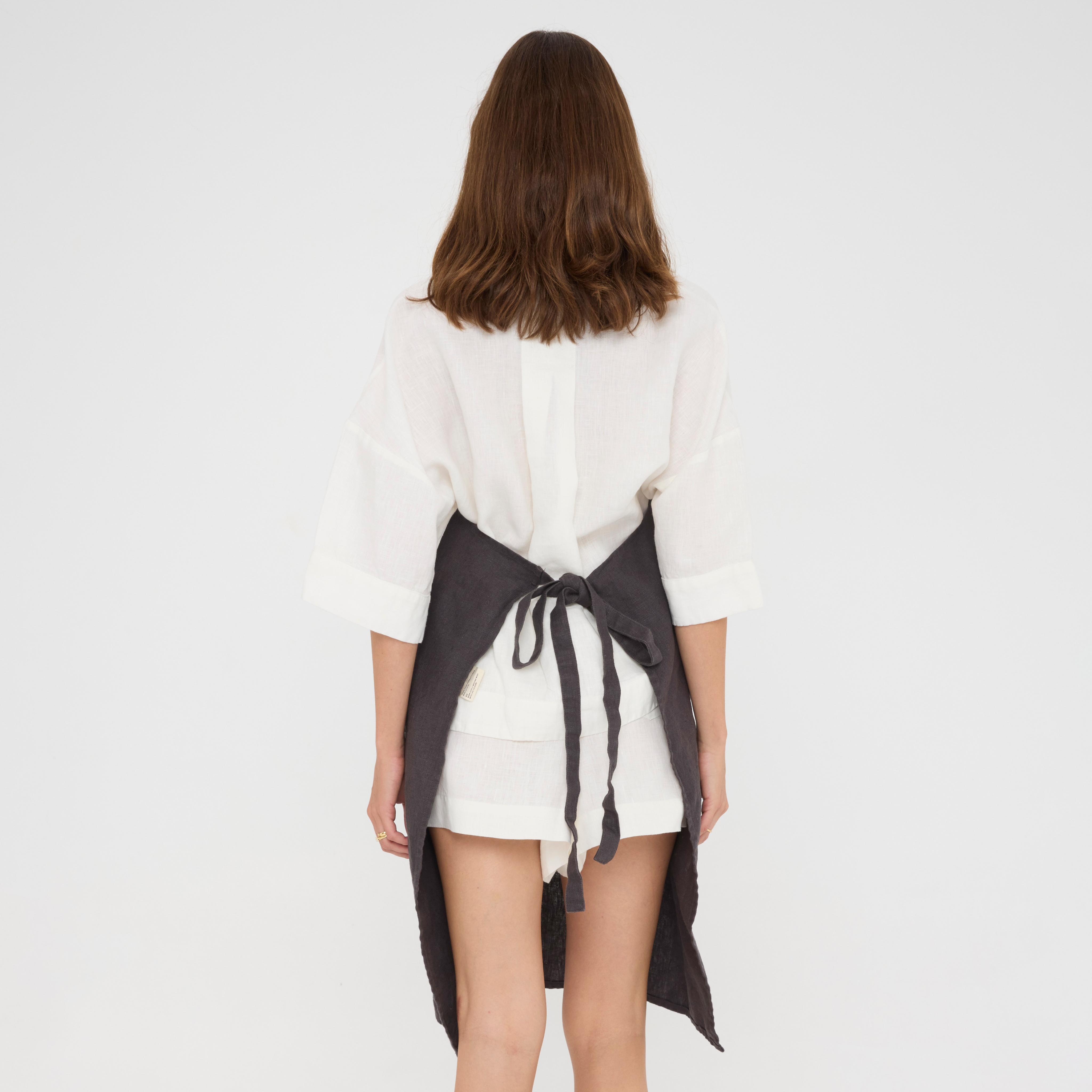 Charcoal Linen Apron