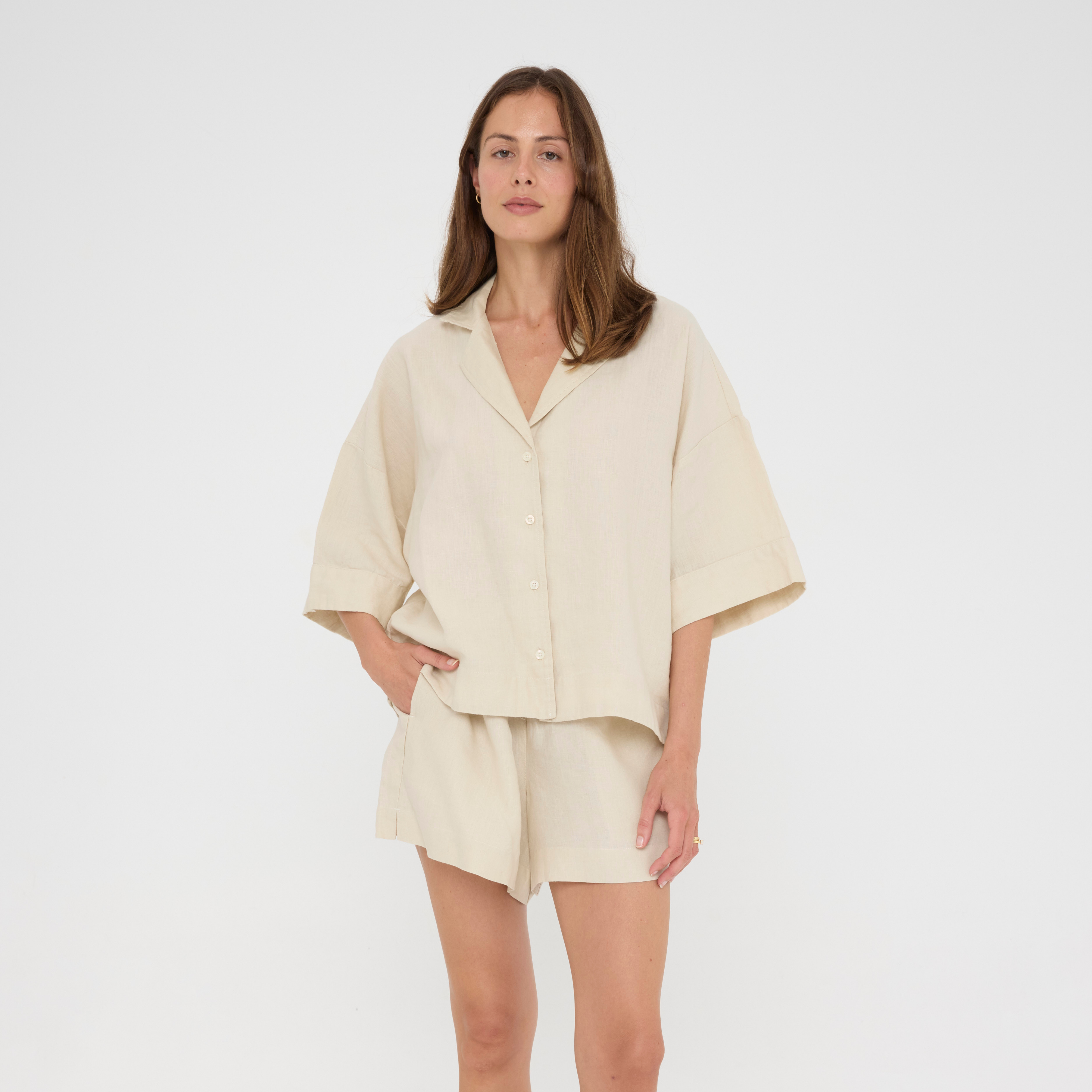 Birch Relaxed Linen Loungewear Set
