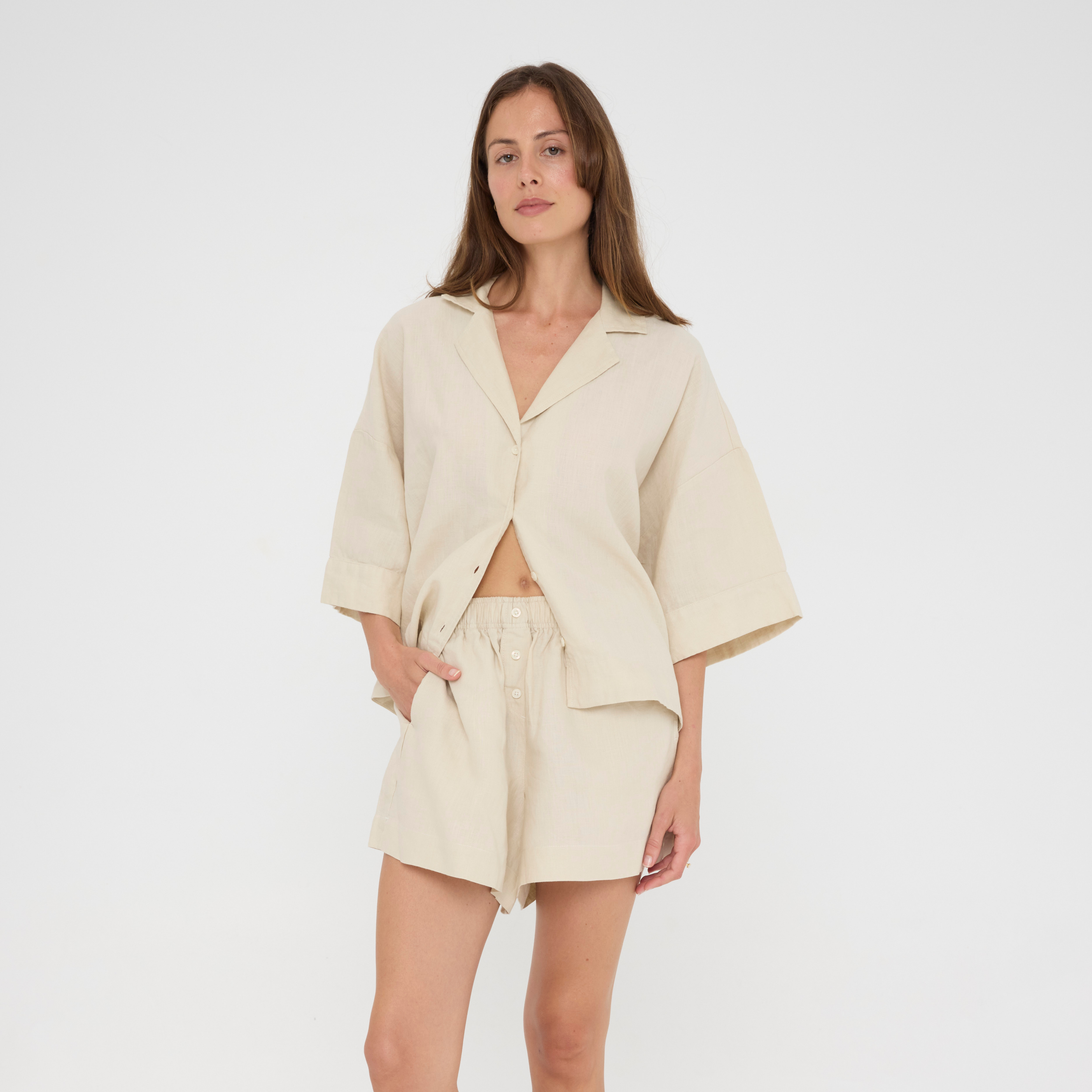 Birch Relaxed Linen Loungewear Set