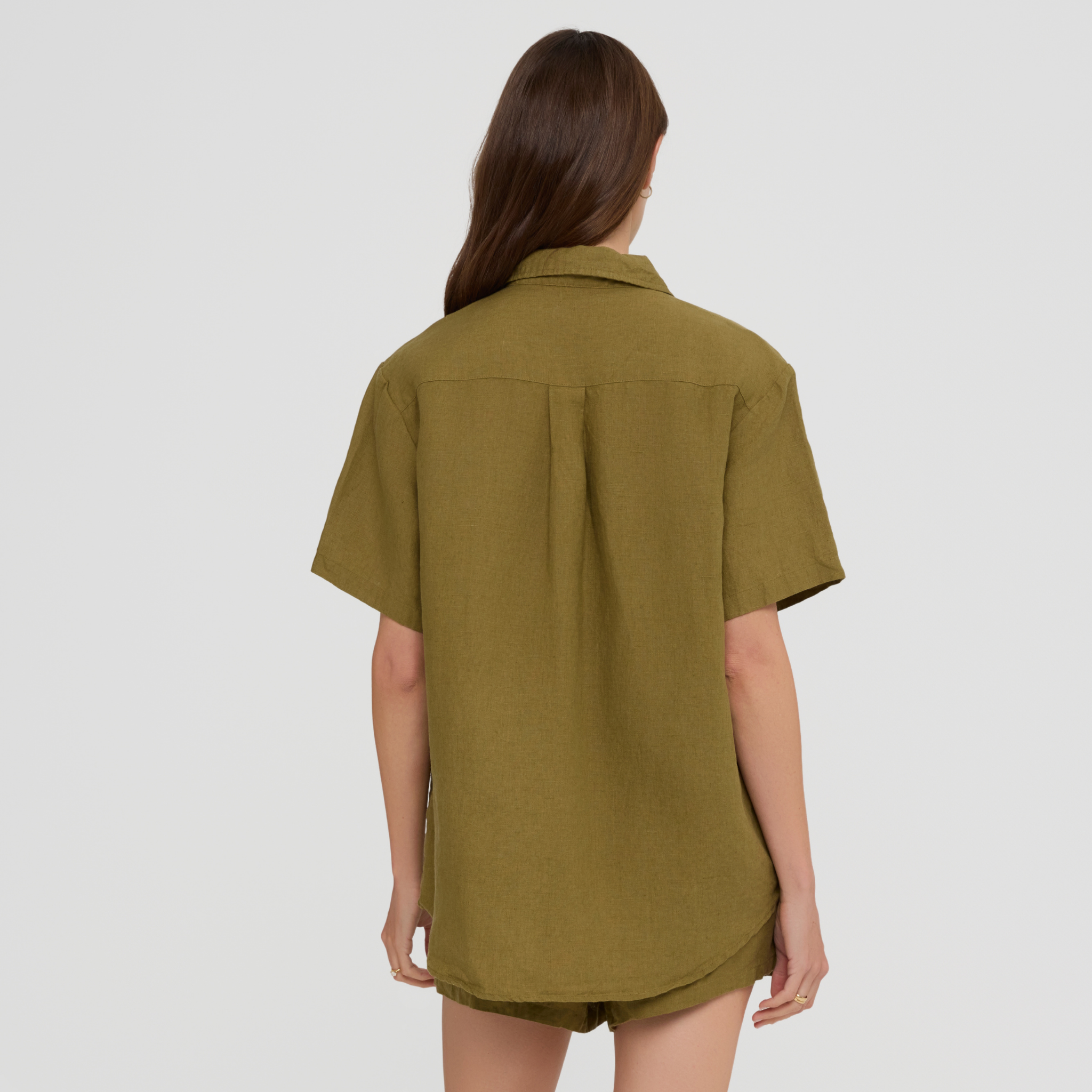 Women’s summer sleepwear shirt made from 100% linen