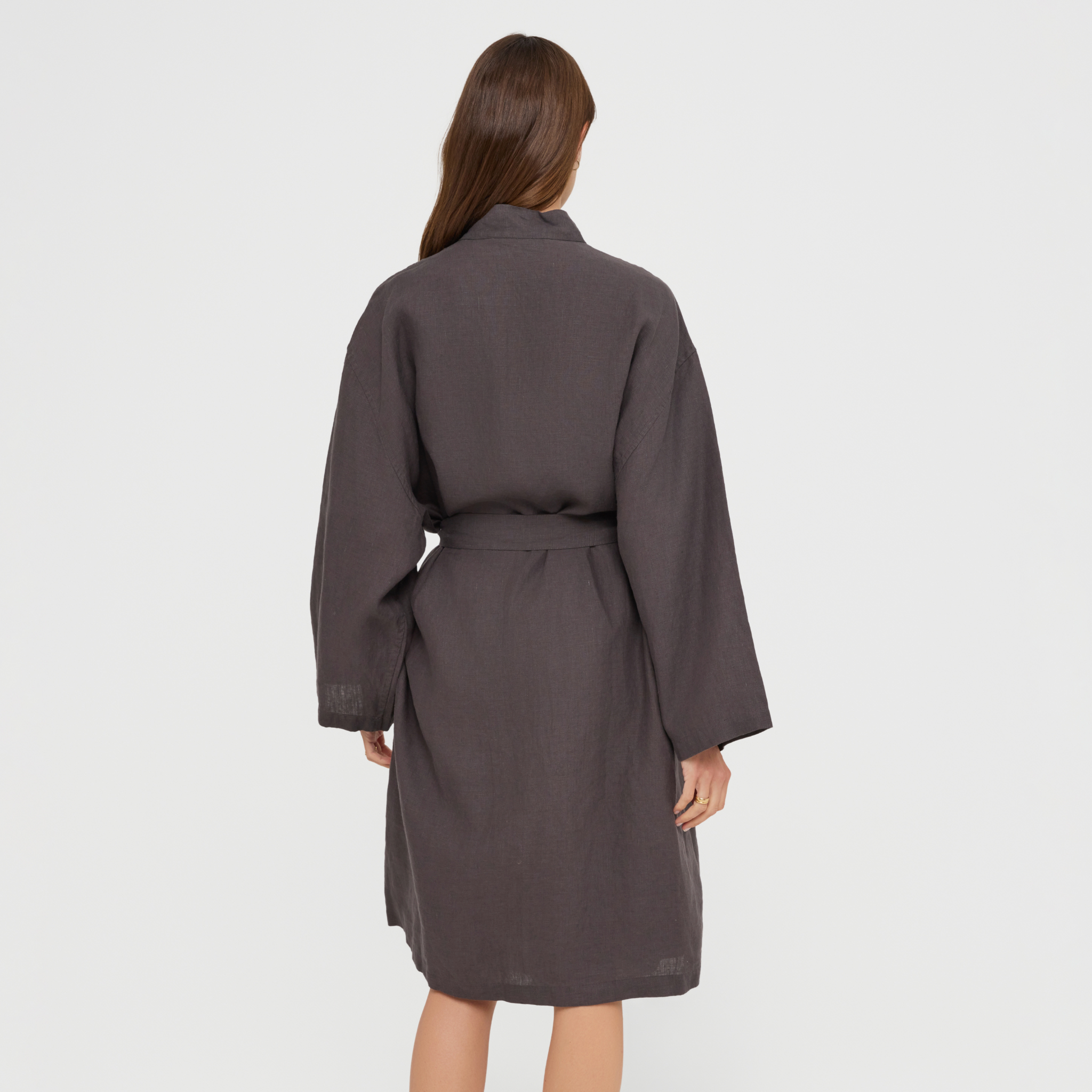 Lightweight linen dressing gown
