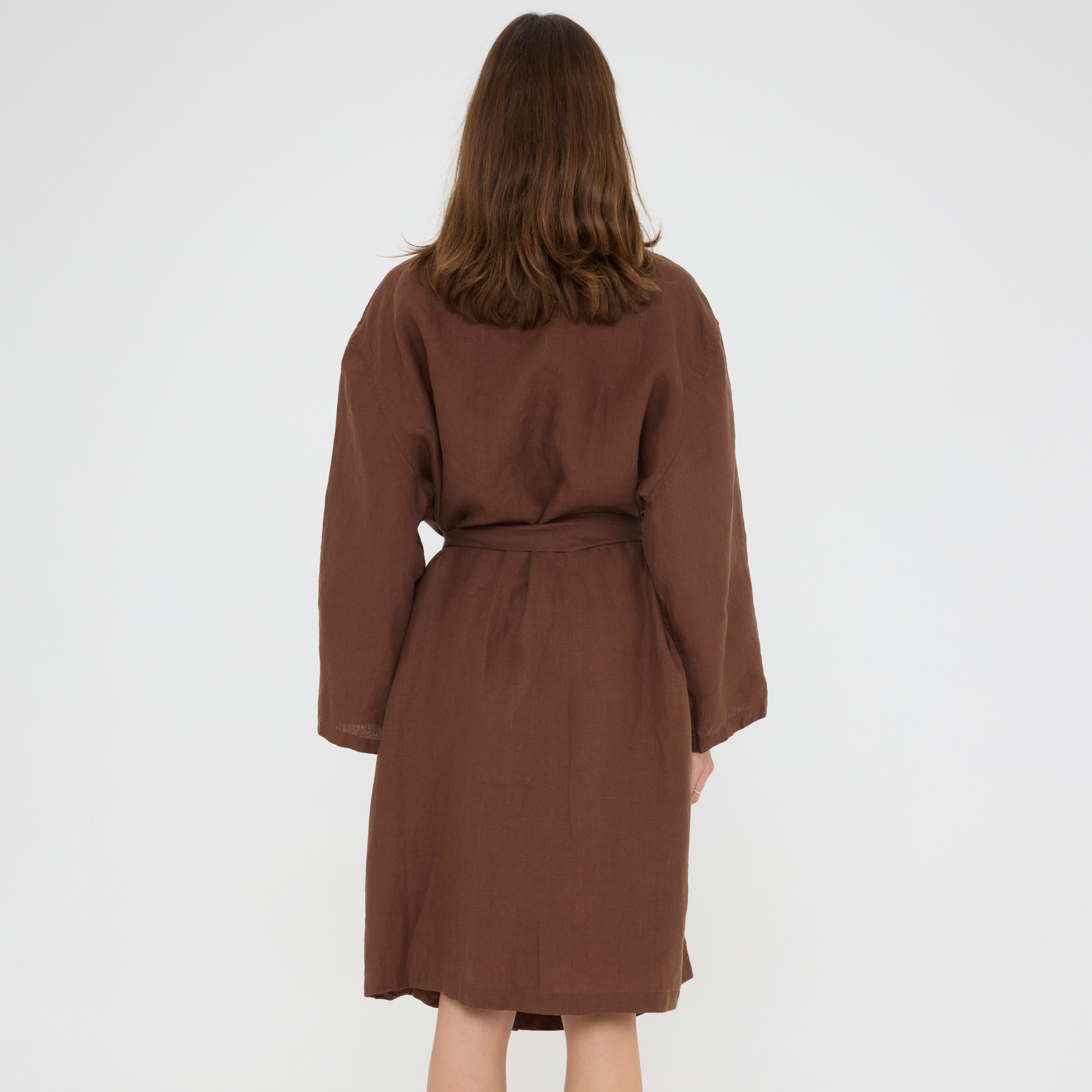 Chocolate Linen Robe