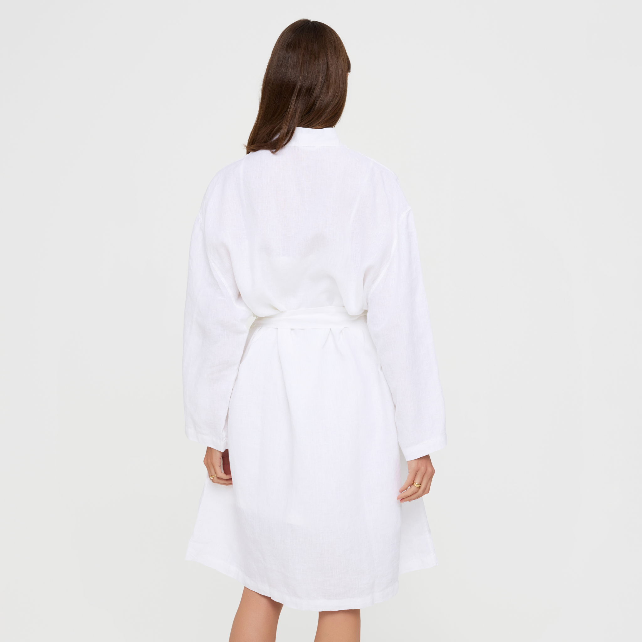 White Linen Robe