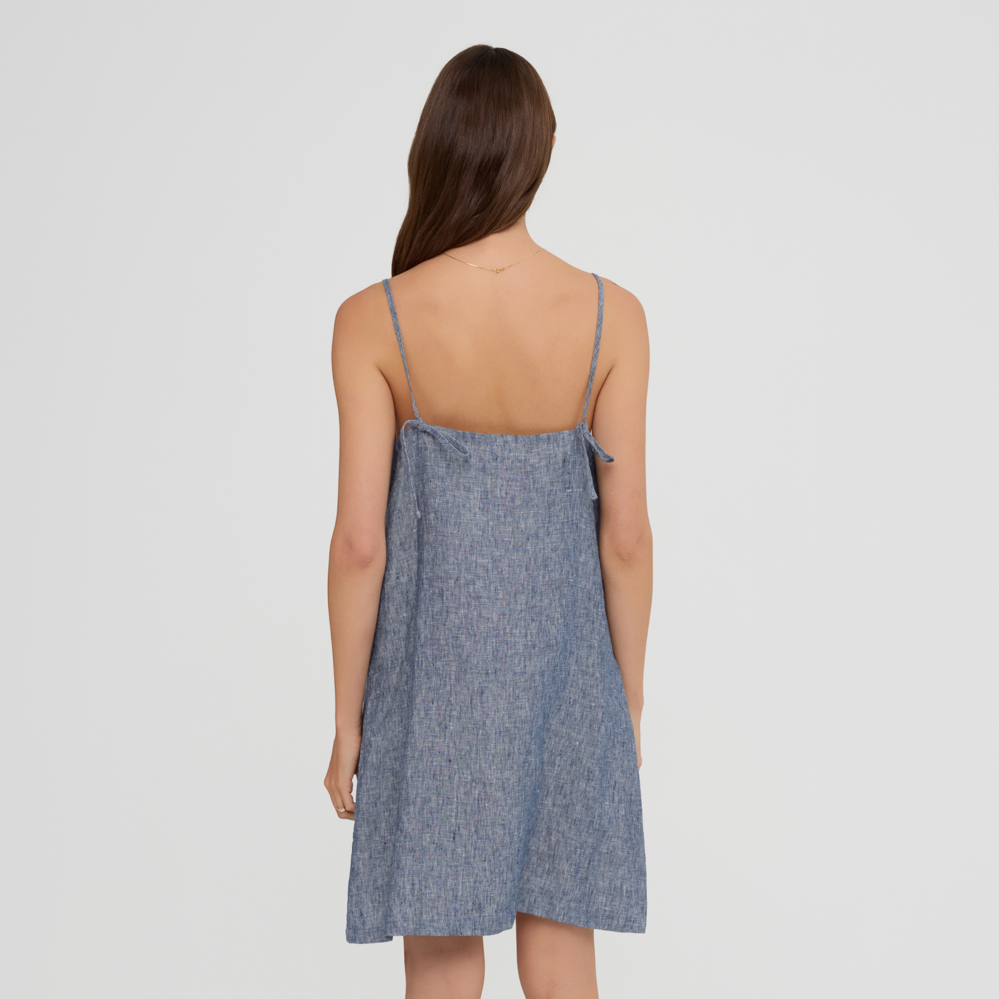 Comfortable linen pyjama dress for lounging and sleep