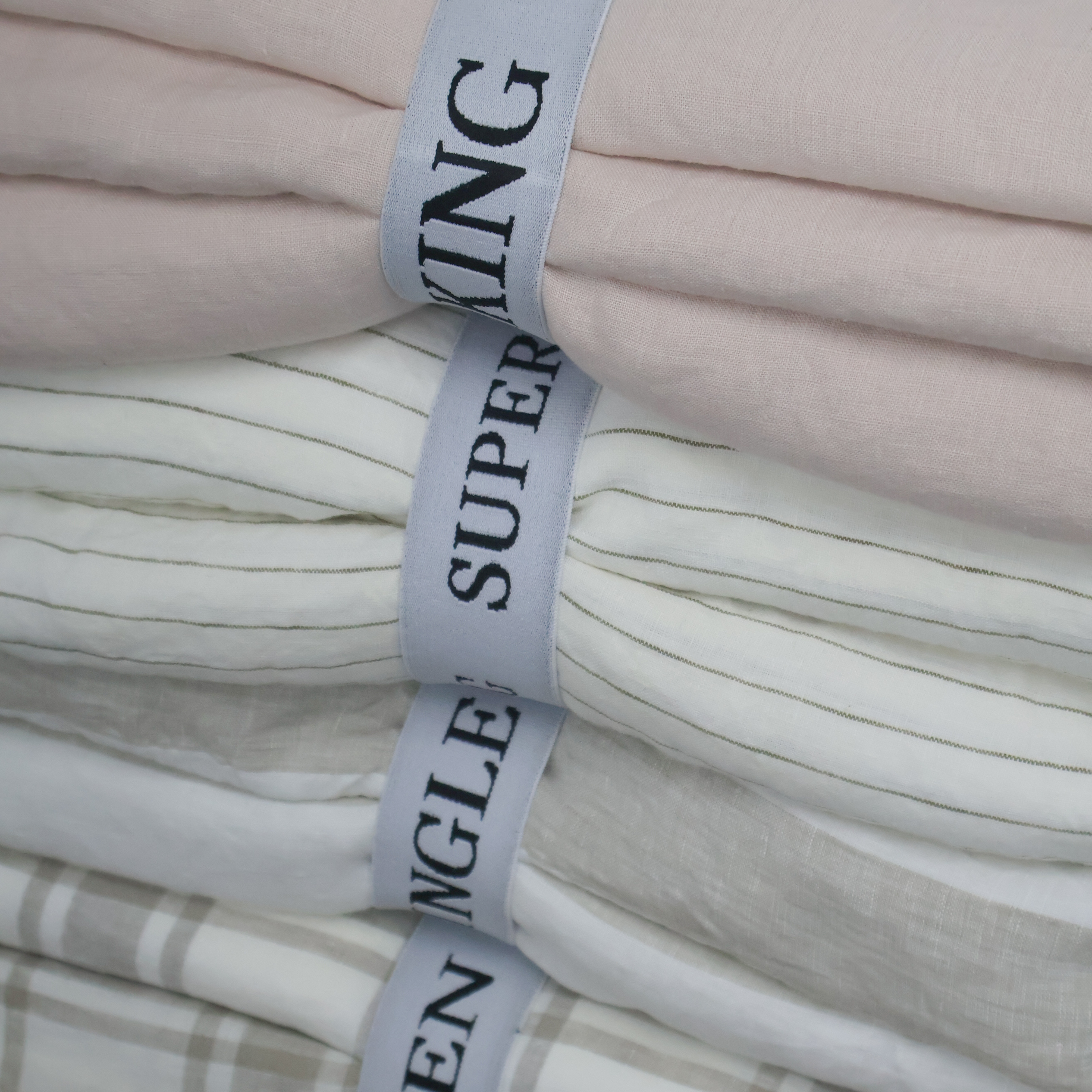 Linen Bedding Organiser Storage Bands - Set of 4