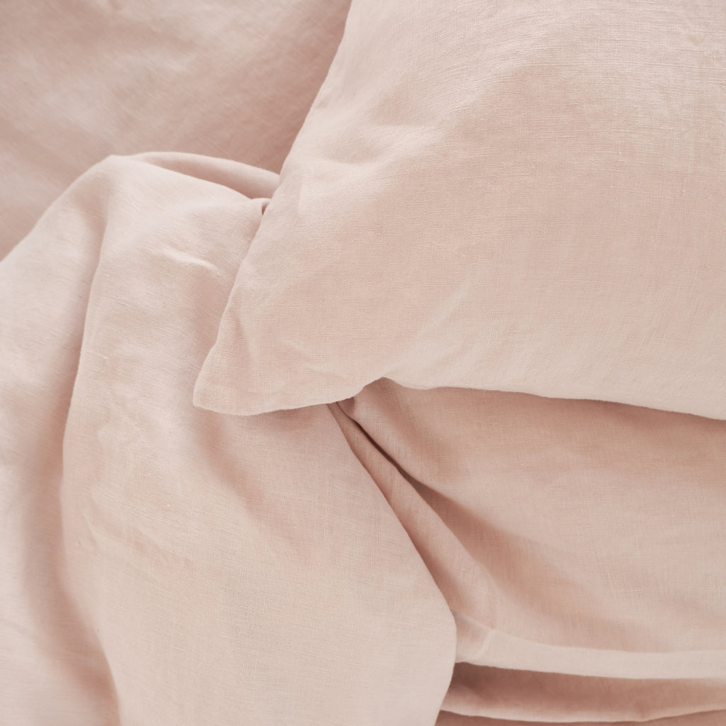 Linen Social Bedding - Blush