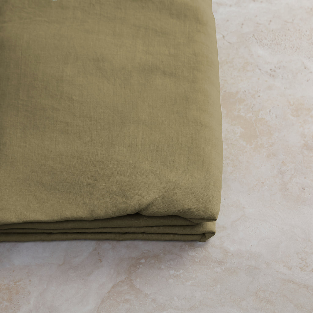 Linen Social Olive Sheets