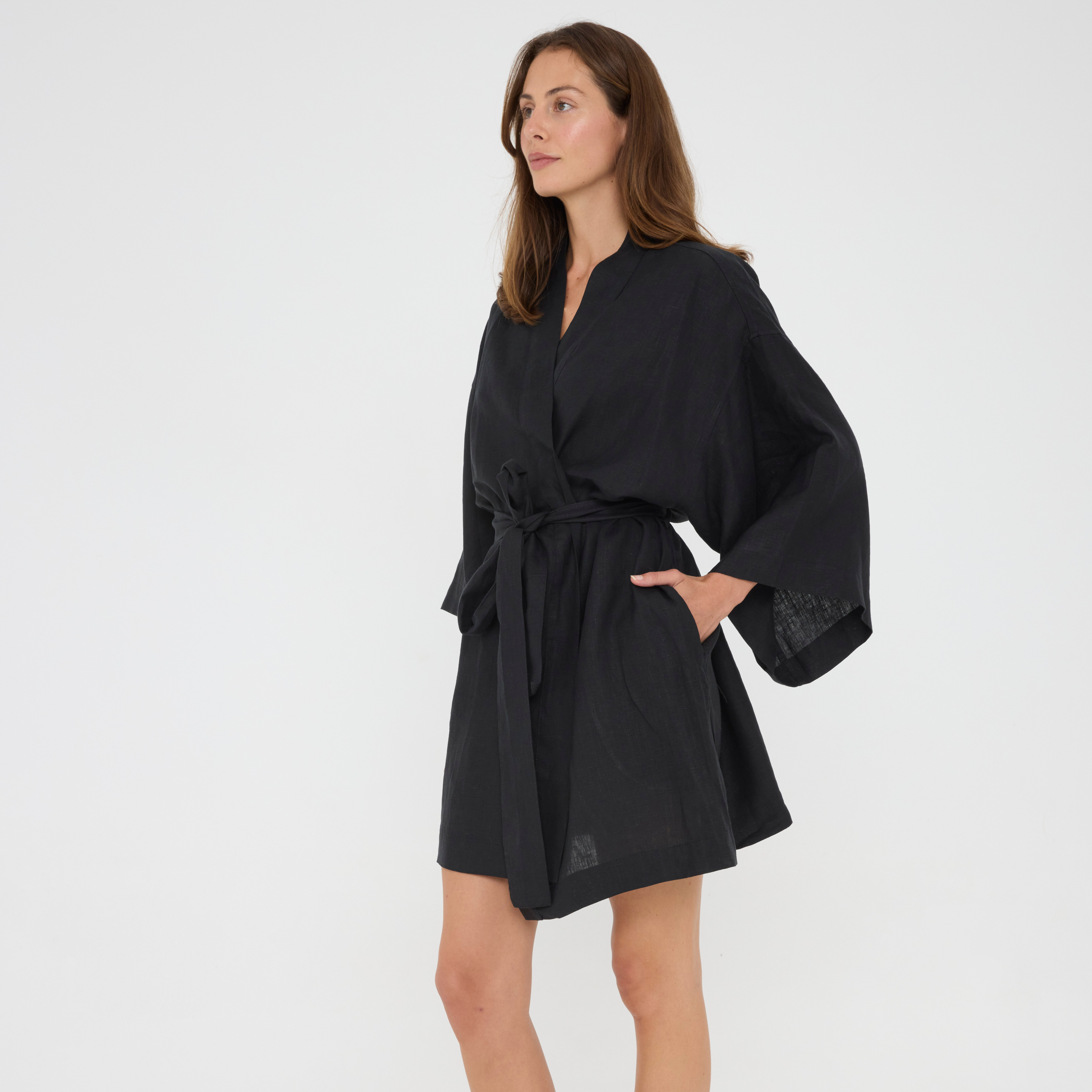 Black Short Robe