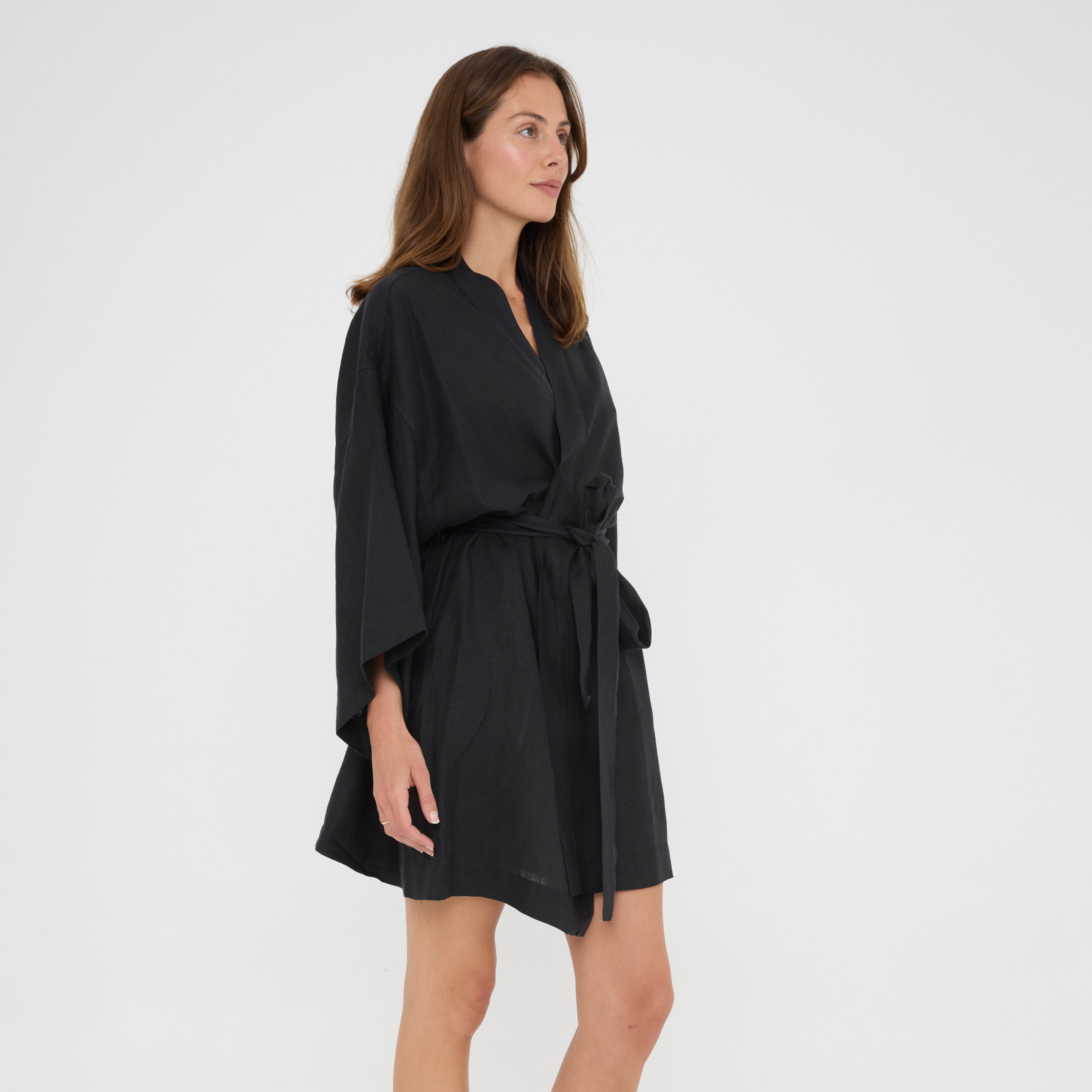 Black Short Robe