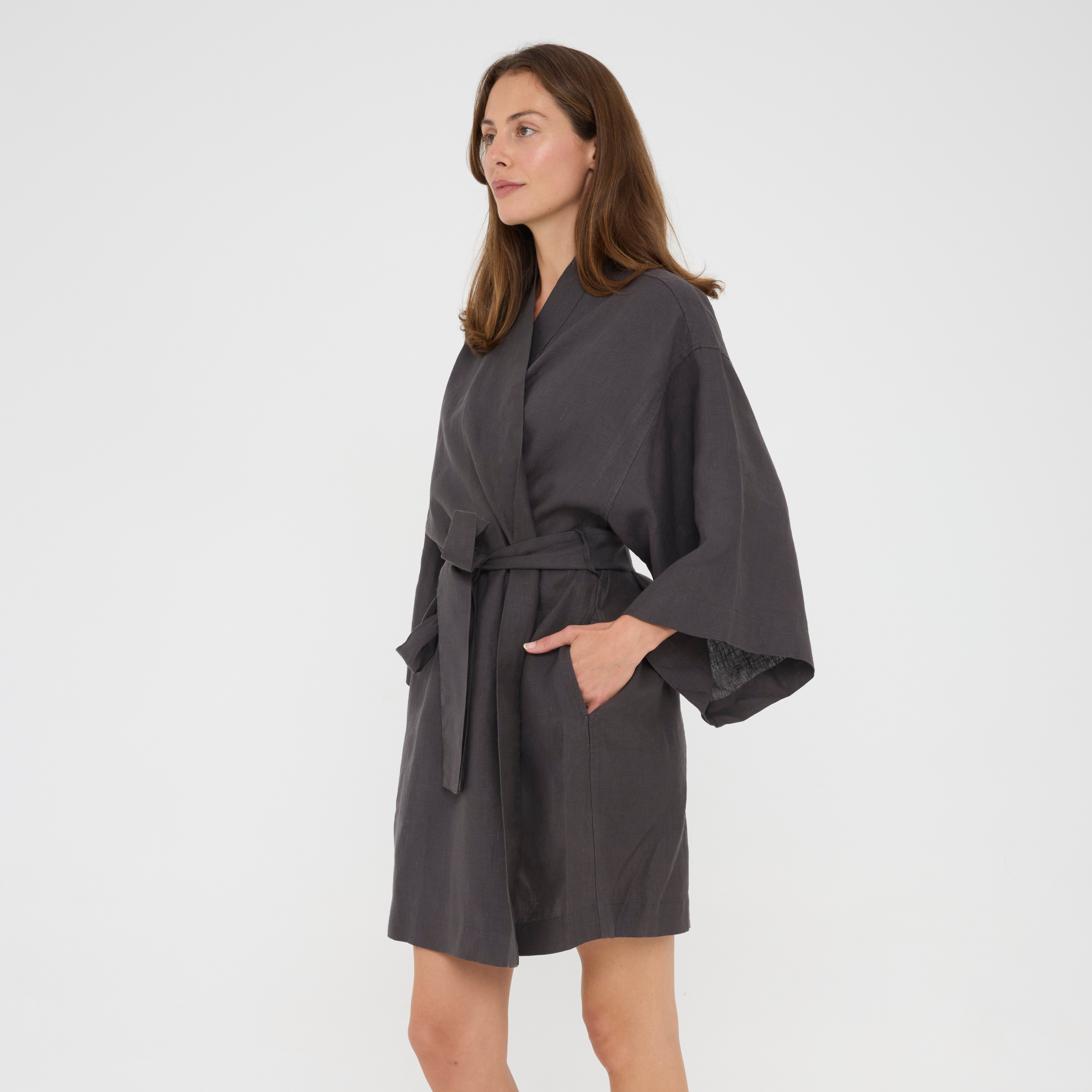 Charcoal Short Robe
