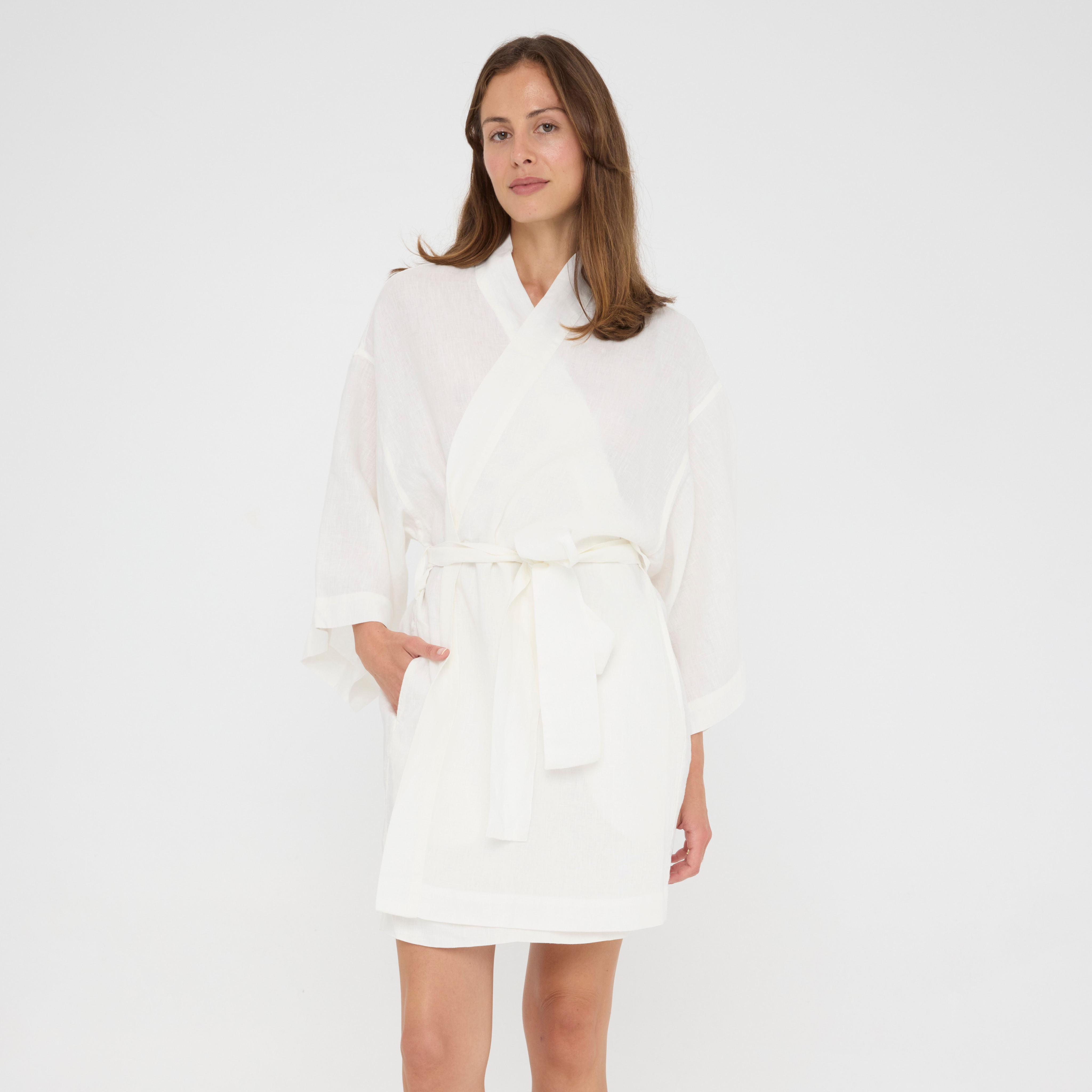 White Short Robe