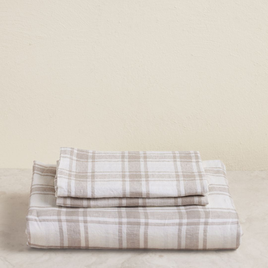 Milk And Honey Country Plaid Duvet Set