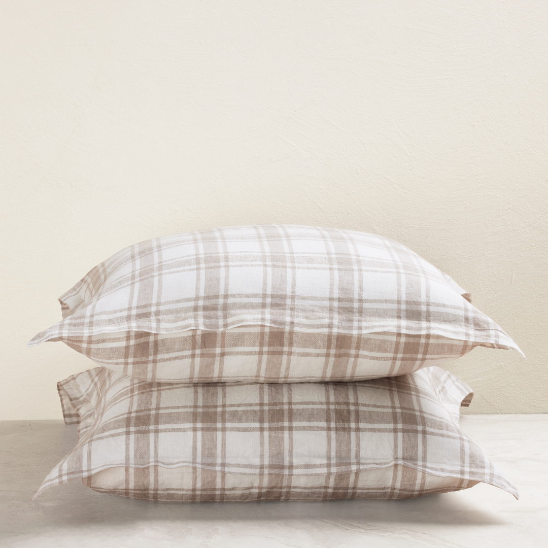 Milk And Honey Country Plaid European Pillowcase (Set of 2)