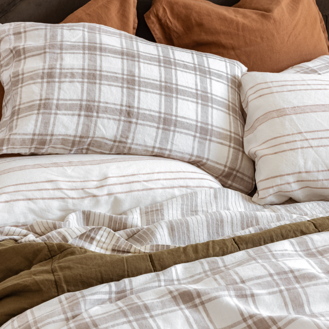 Milk And Honey Country Plaid Duvet Set