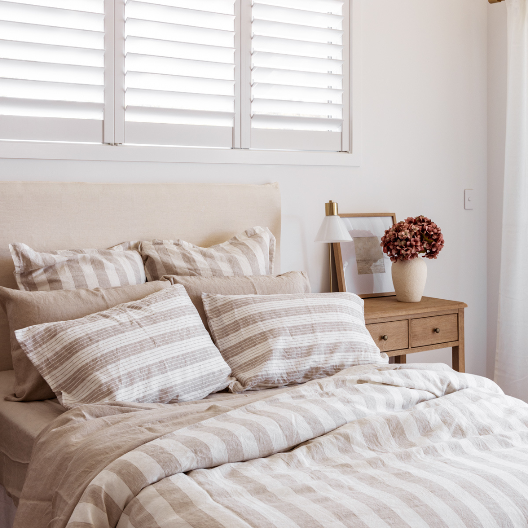 Milk And Honey Wide Striped Duvet Set