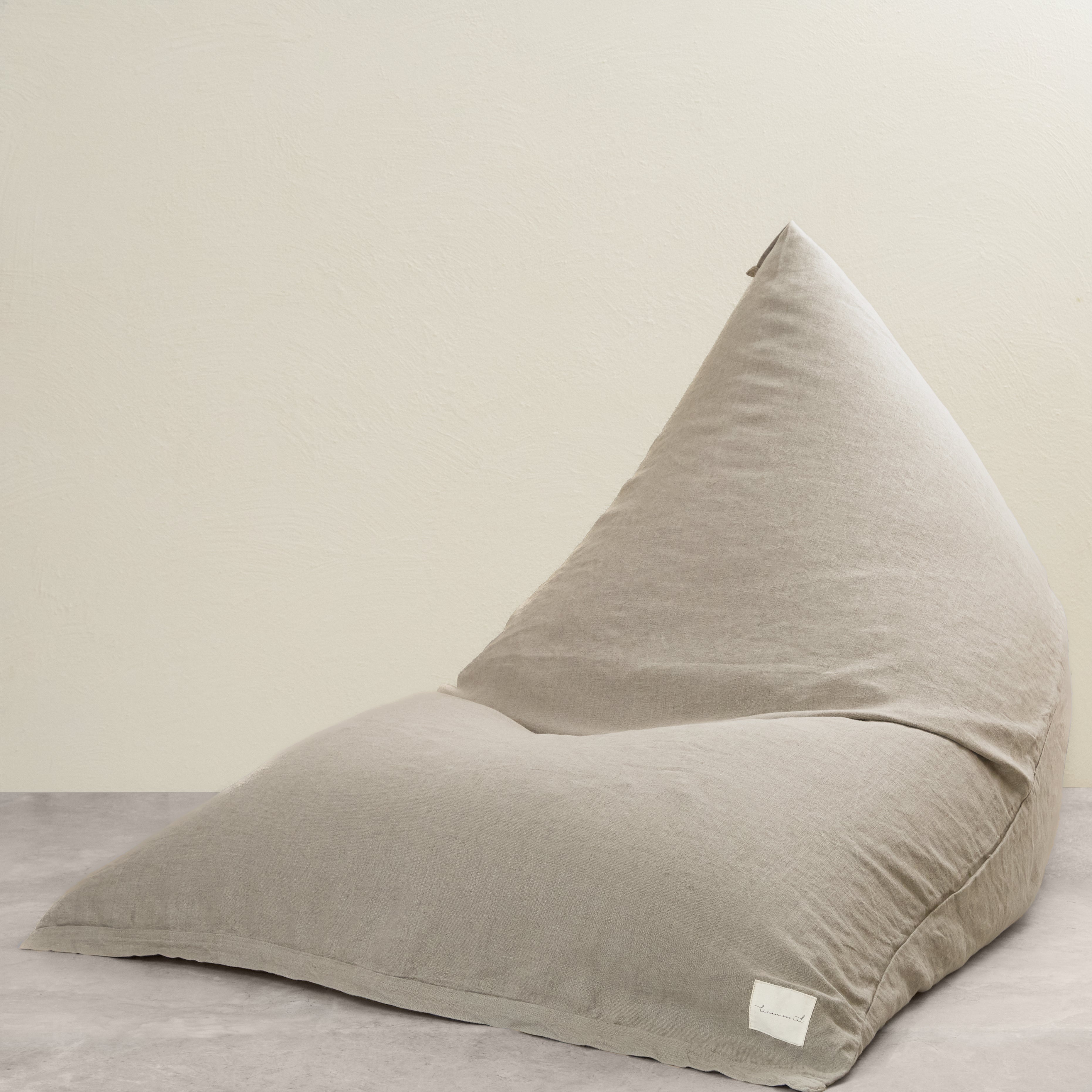 Natural Linen Bean Bag