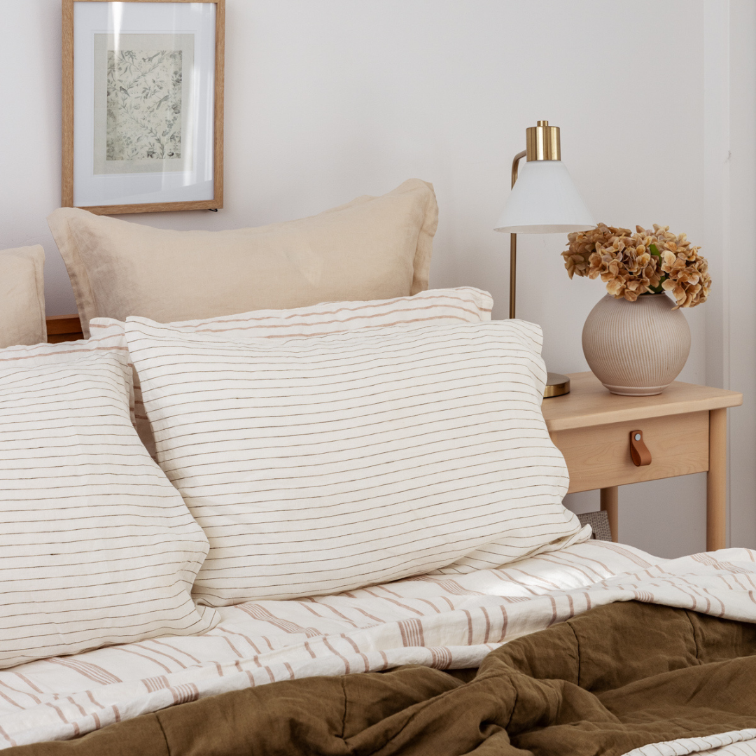 Cream Euro Linen Pillowcase