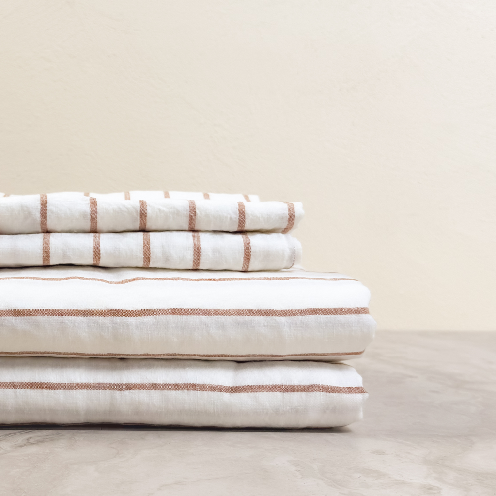 Striped Linen Bedding