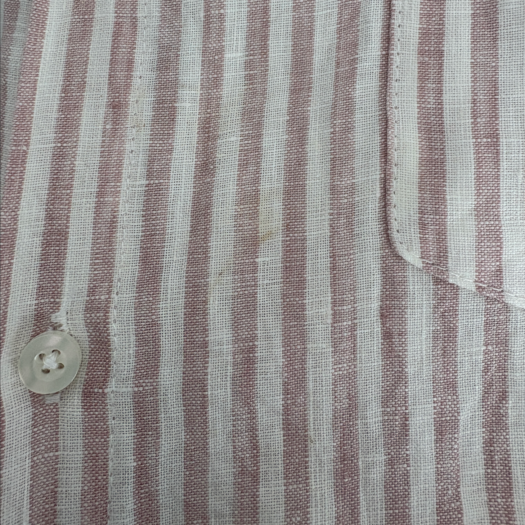Pink Striped Linen Pyjama Shirt - I'm Not Perfect!