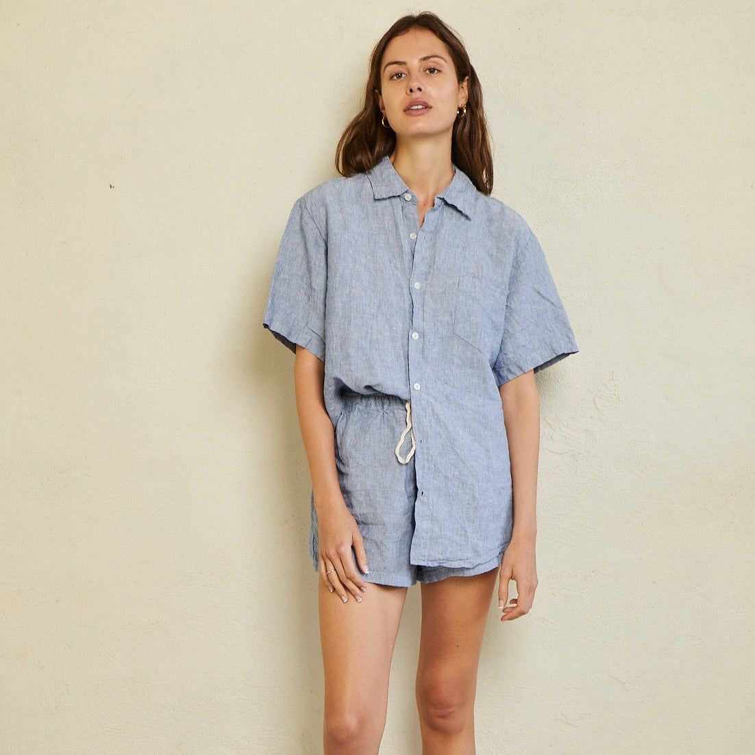 Linen Pyjama Set - Soft Denim – Linen Social