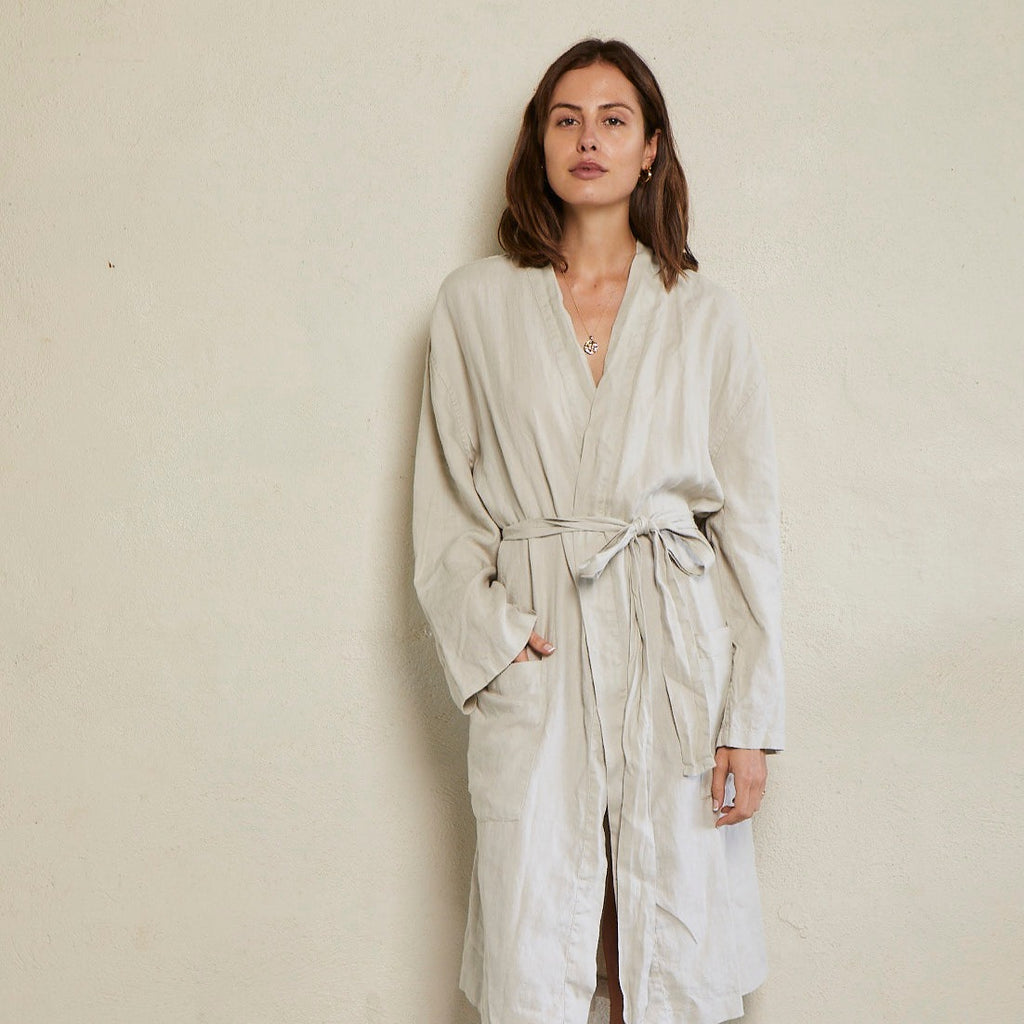 Lien Robe Linen Robes - Linen Social