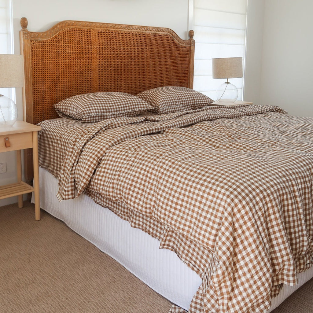 Coco Gingham Bedding 100% Linen