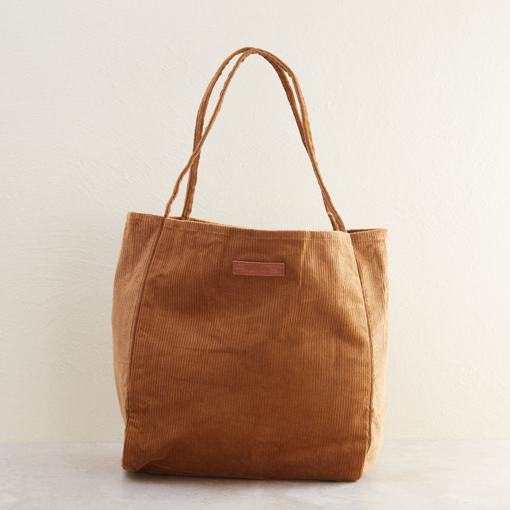 Cinnamon Corduroy Tote Bag