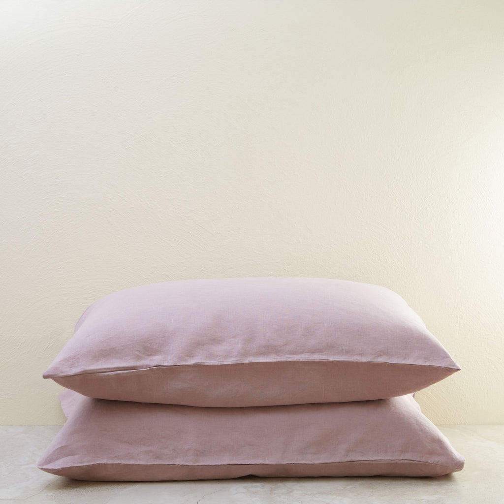 Dusty Pink Standard Linen Pillowcase