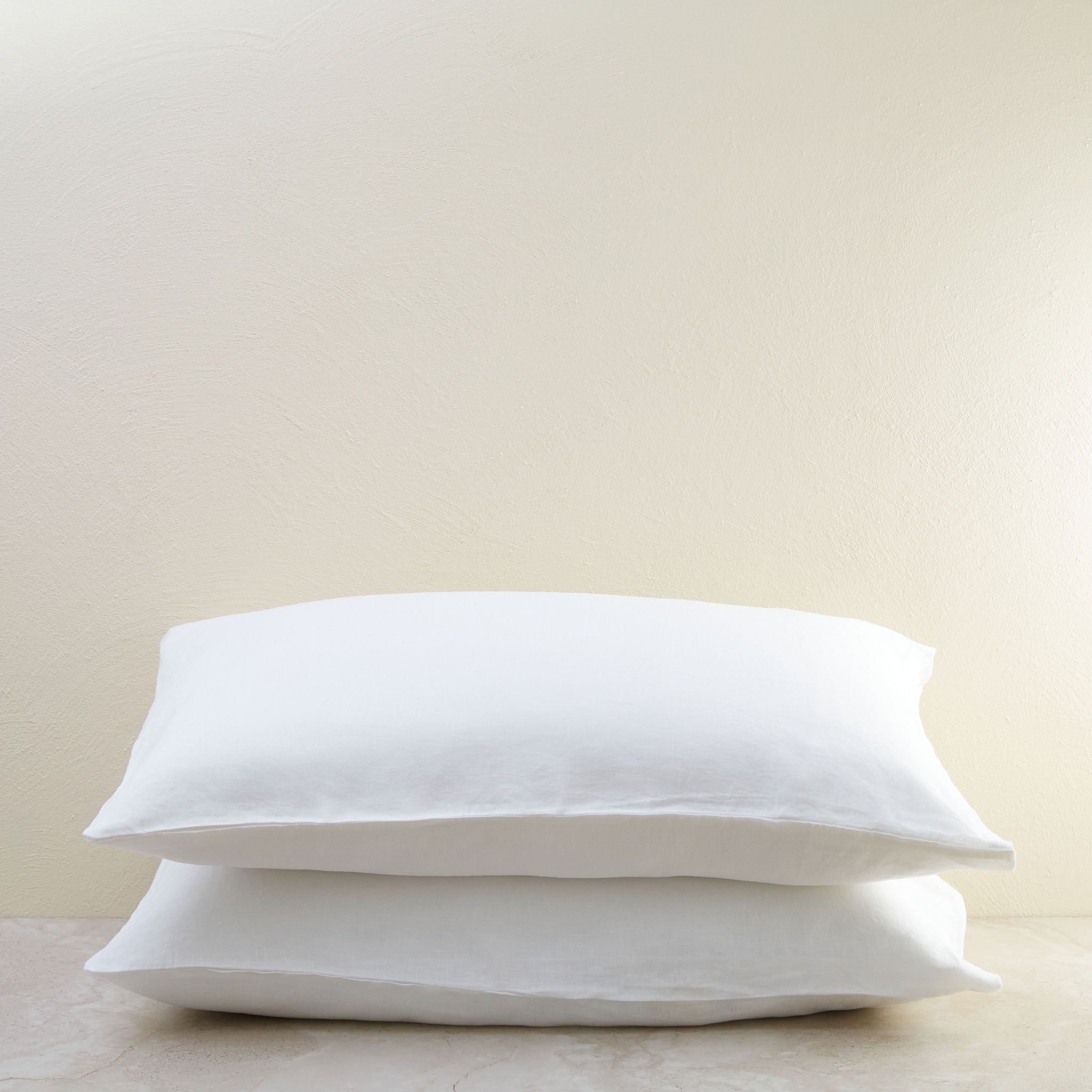 White Standard Linen Pillowcase