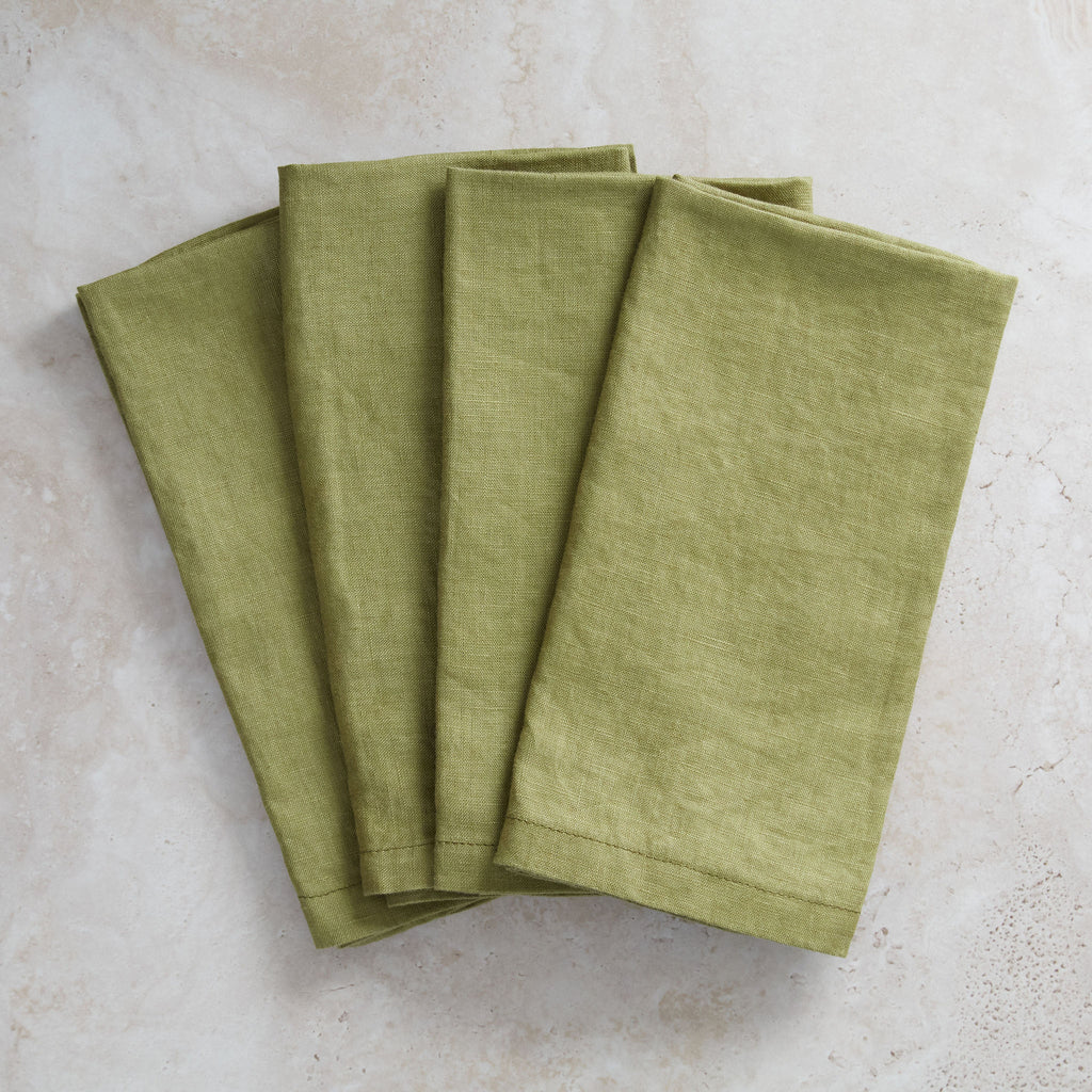 Olive Green Linen Napkin